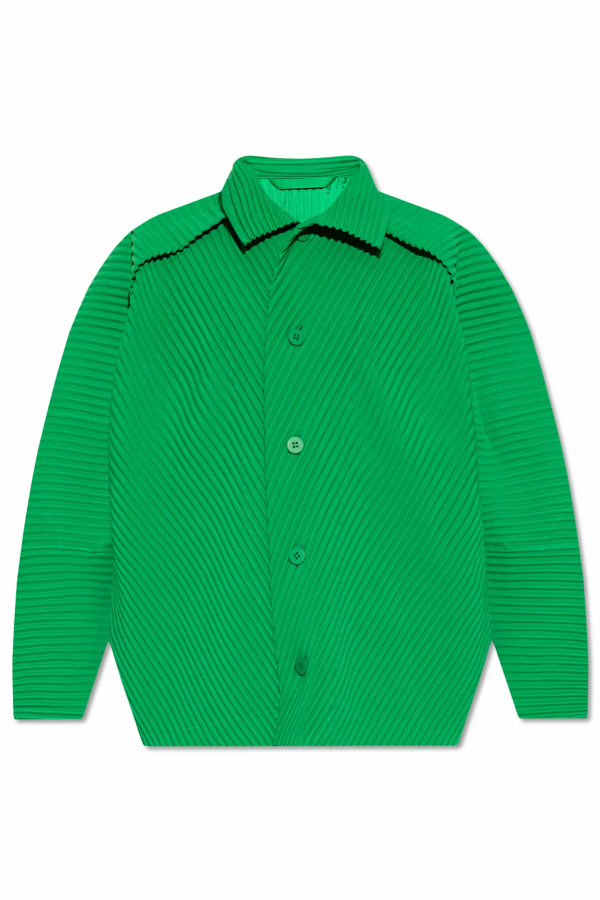 Pleated jacket with loose fit