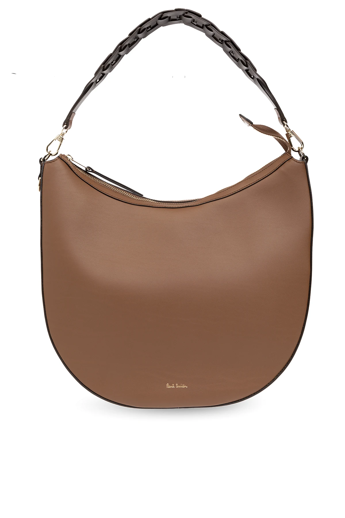 Leather hobo shoulder bag