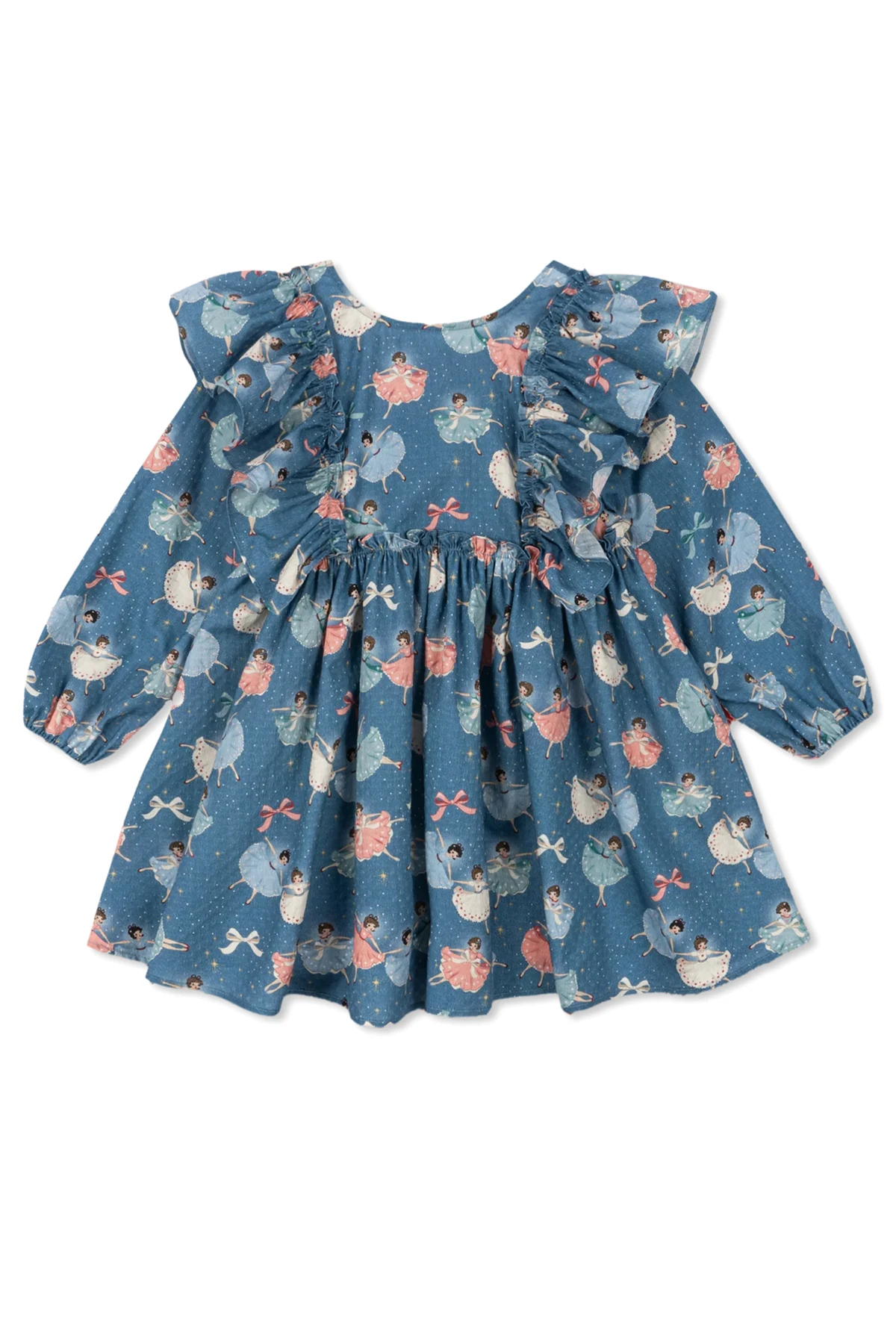 BLUE Dress with print