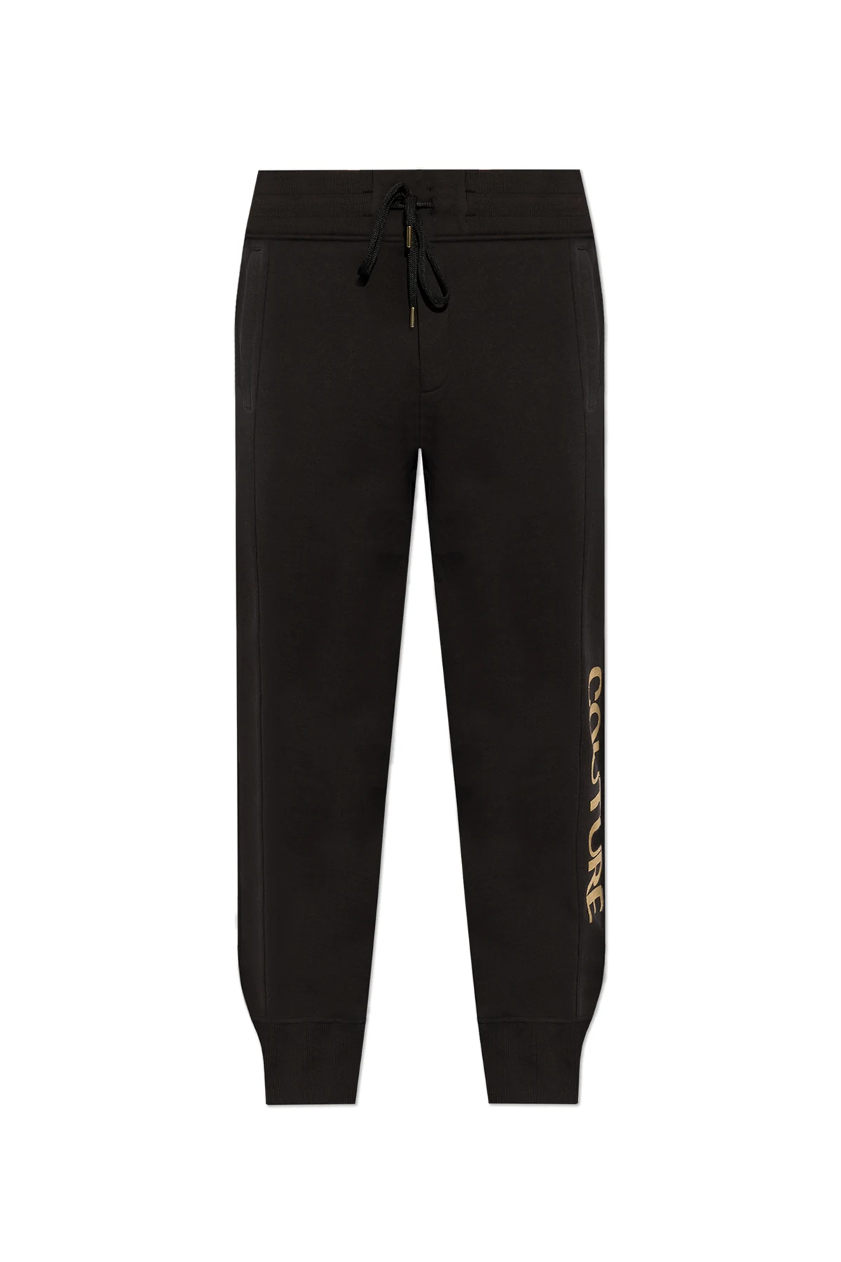 BLACK Sweatpants with printed logo