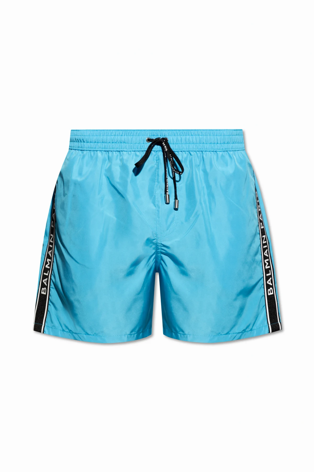 BLUE Balmain swim shorts with logo