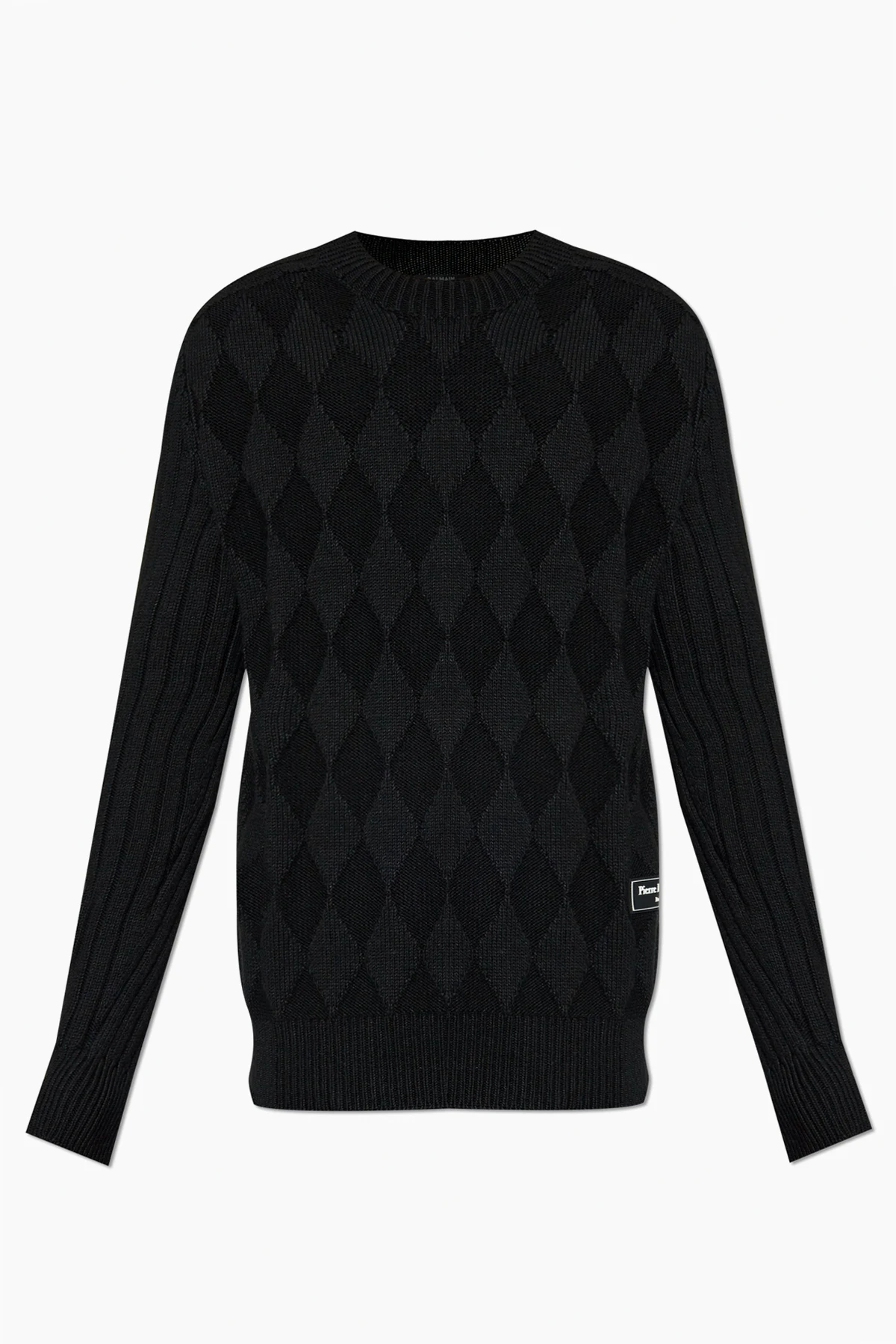 BLACK Sweater with logo patch