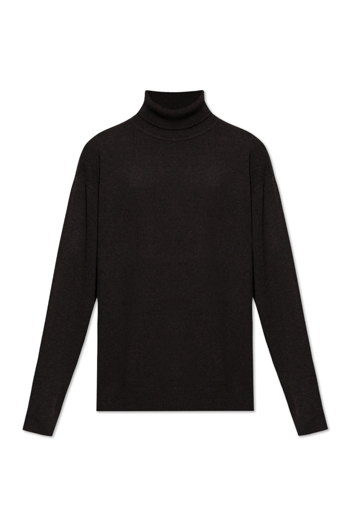 BROWN Turtleneck with sewn-in zippers