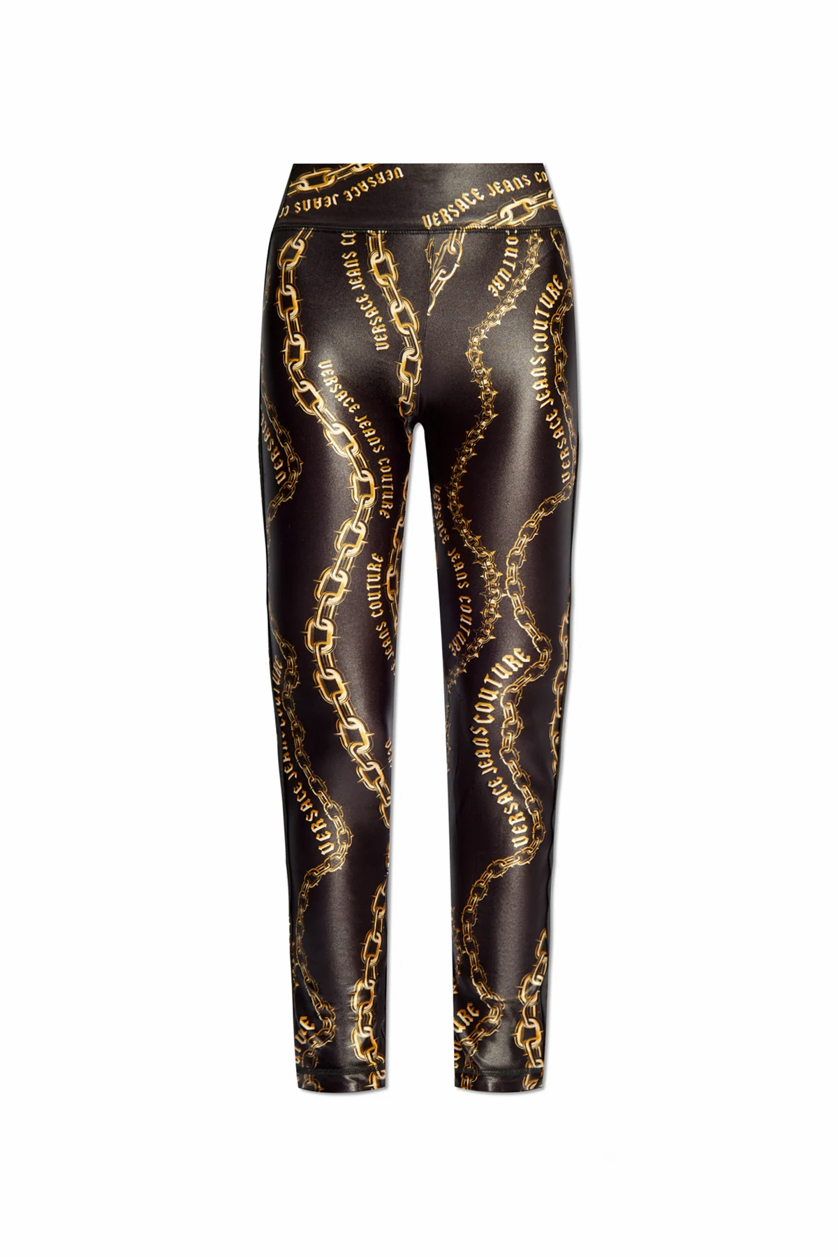 BLACK Versace Jeans Couture Leggings with Pattern