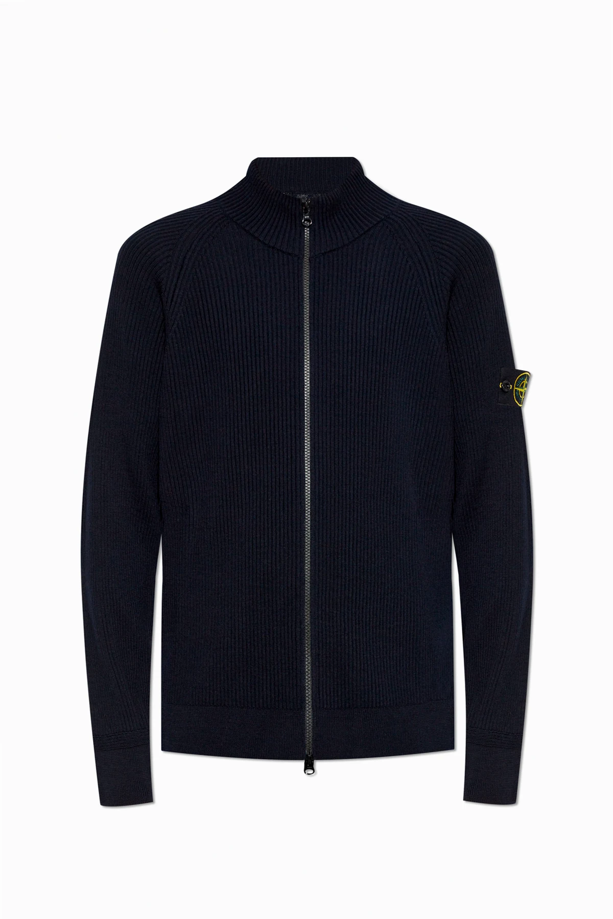 NAVY BLUE Ribbed Cardigan