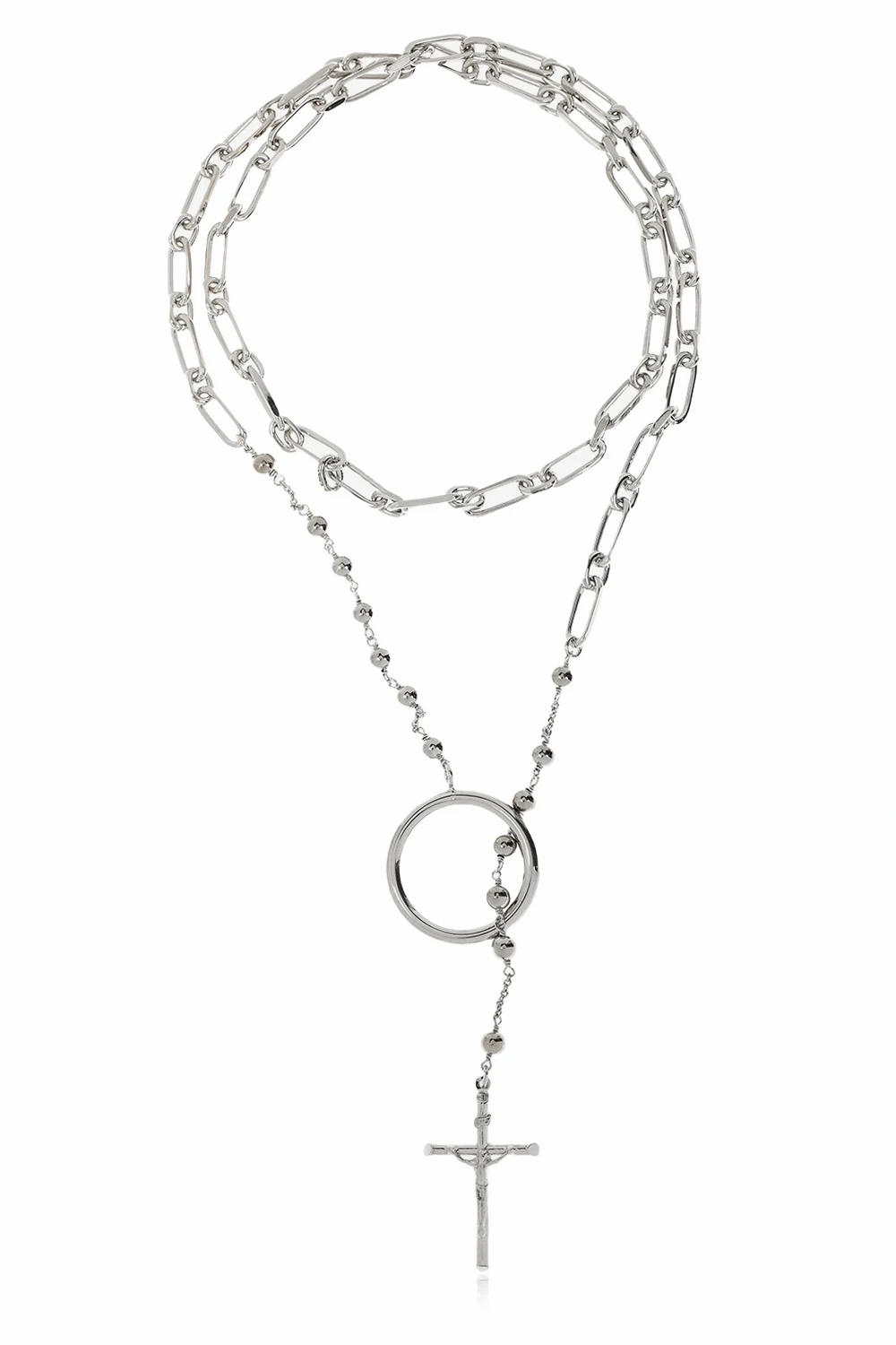 SILVER Necklace with religious motif