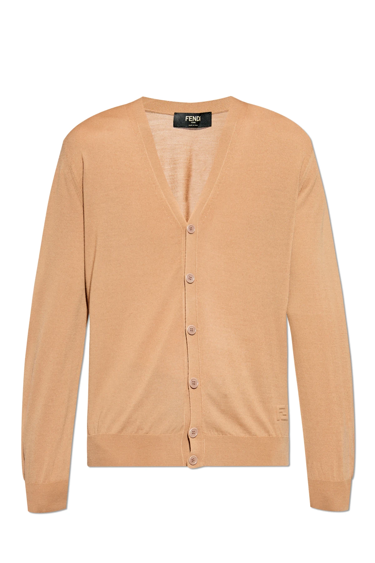beige Wool Cardigan