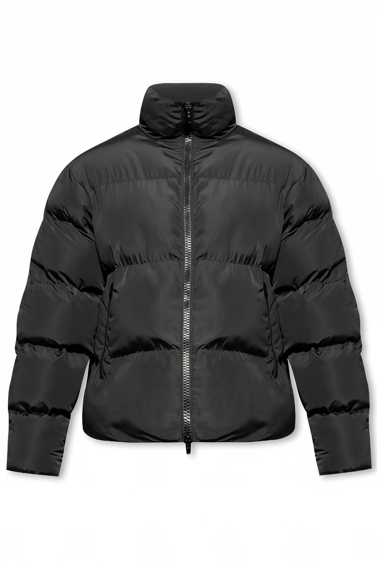 BLACK Puffer jacket with logo