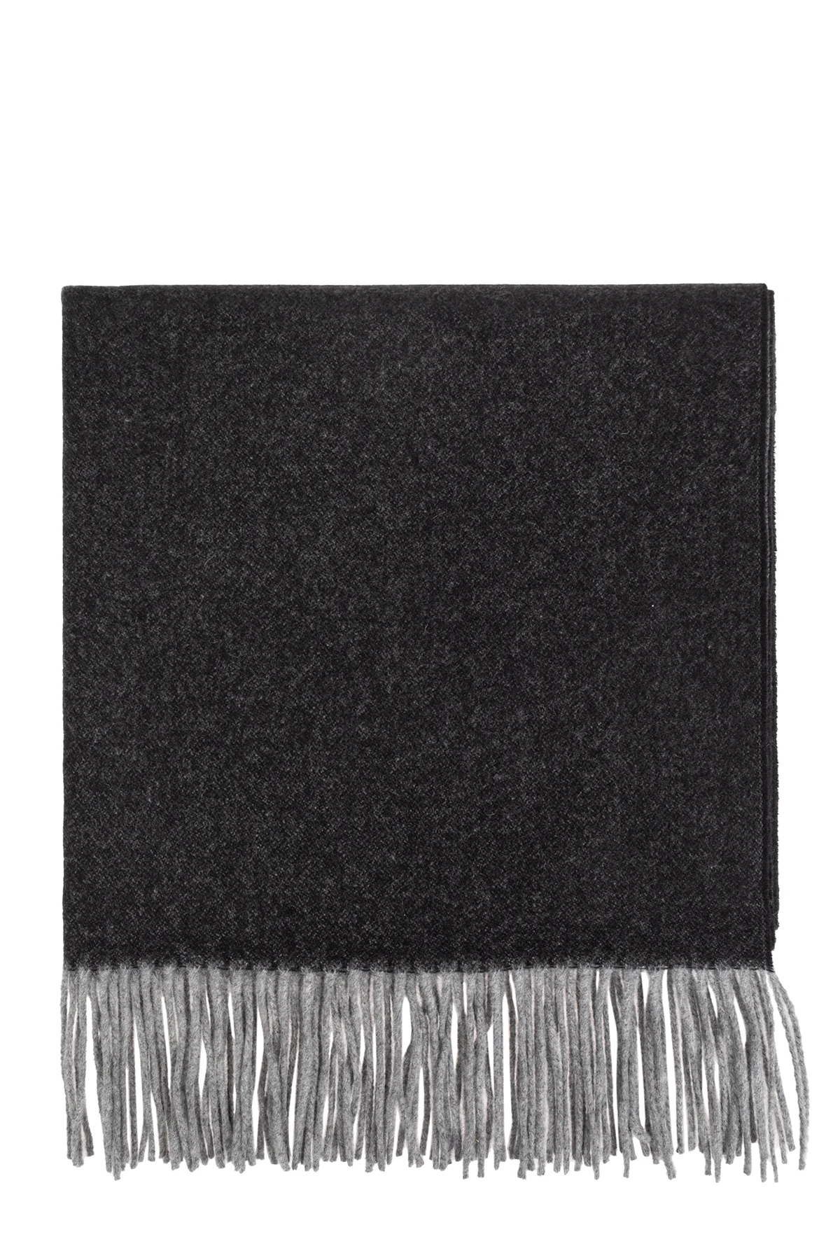 BLACK Wool scarf with logo