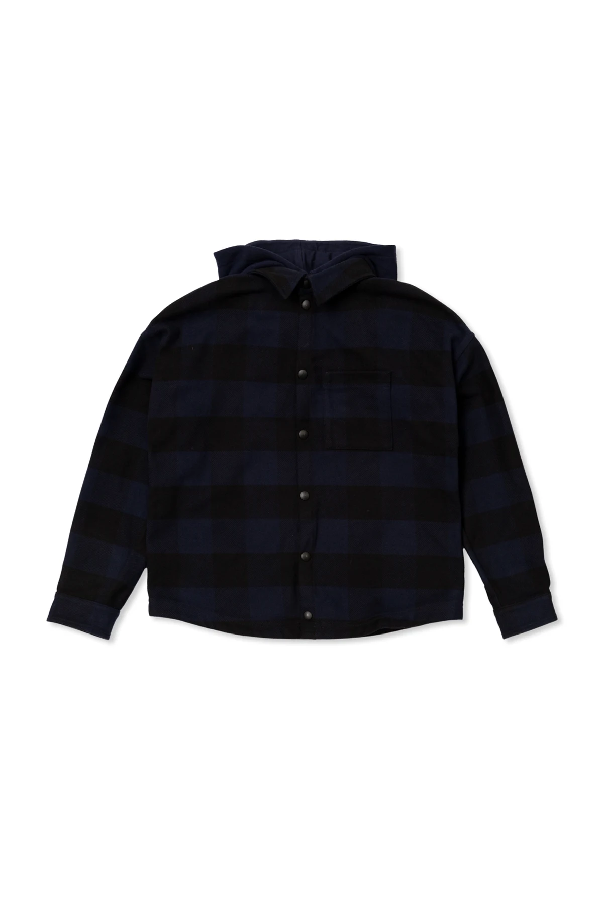NAVY BLUE Shirt with detachable hood