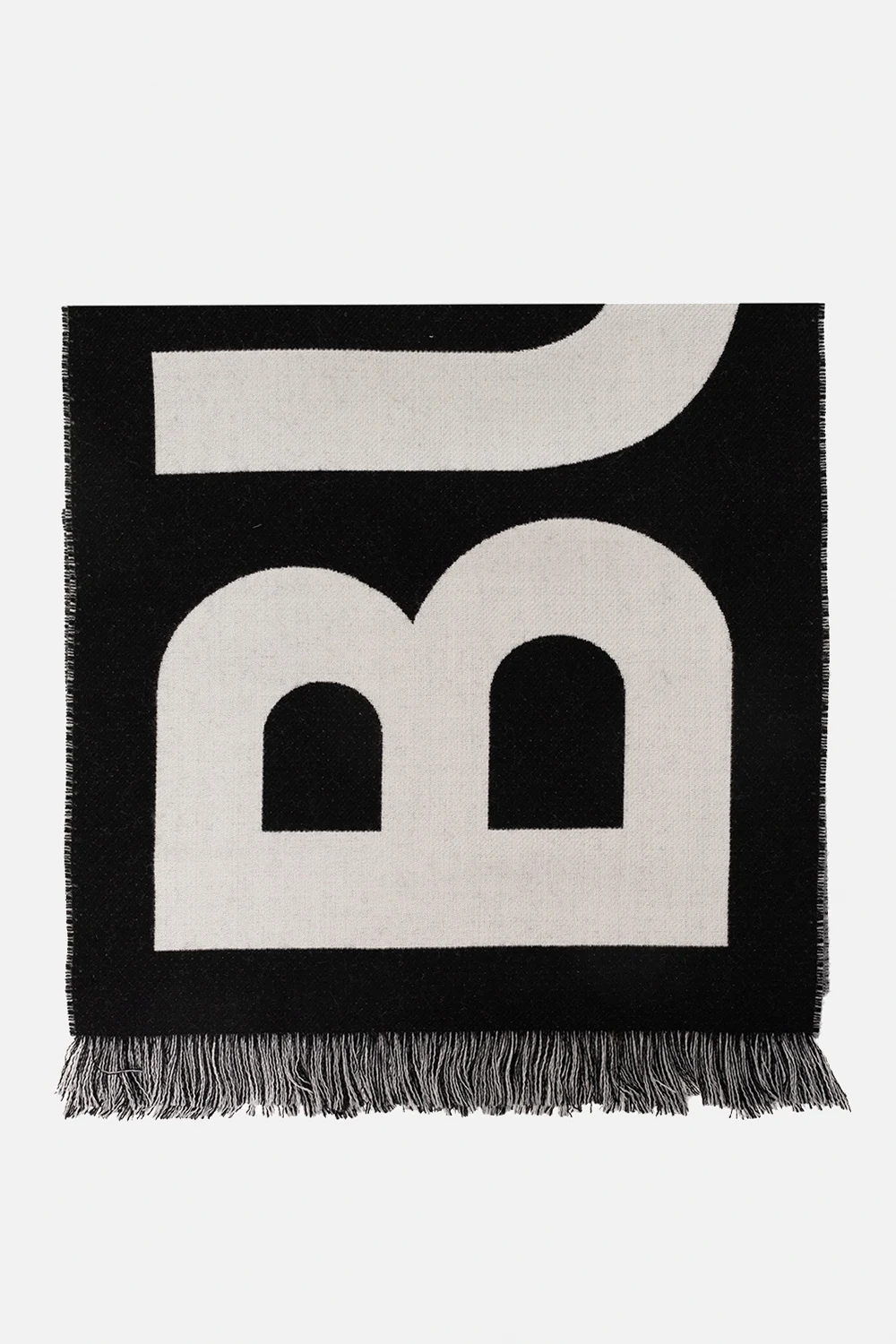 Wool scarf with logo