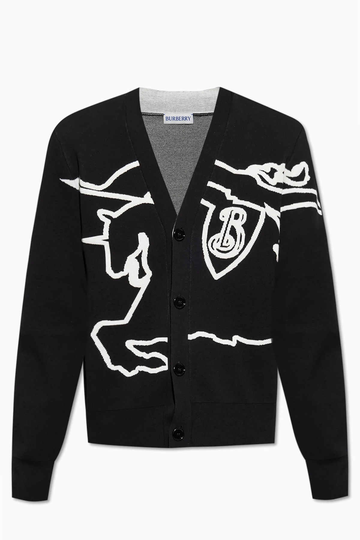 BLACK Cardigan with logo