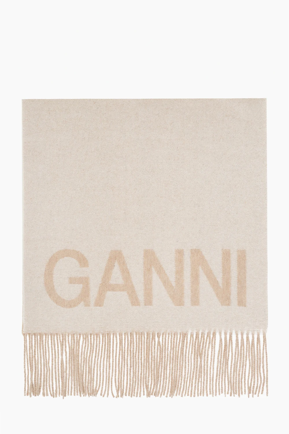 beige Scarf with logo