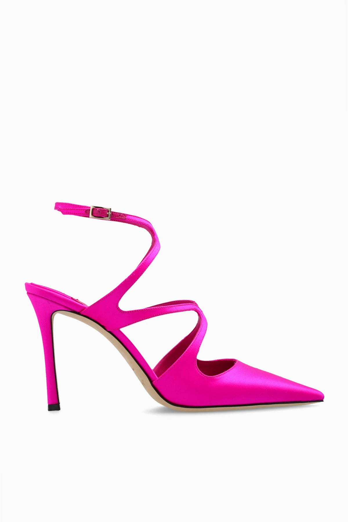Satynowe buty na obcasie ‘Azia’