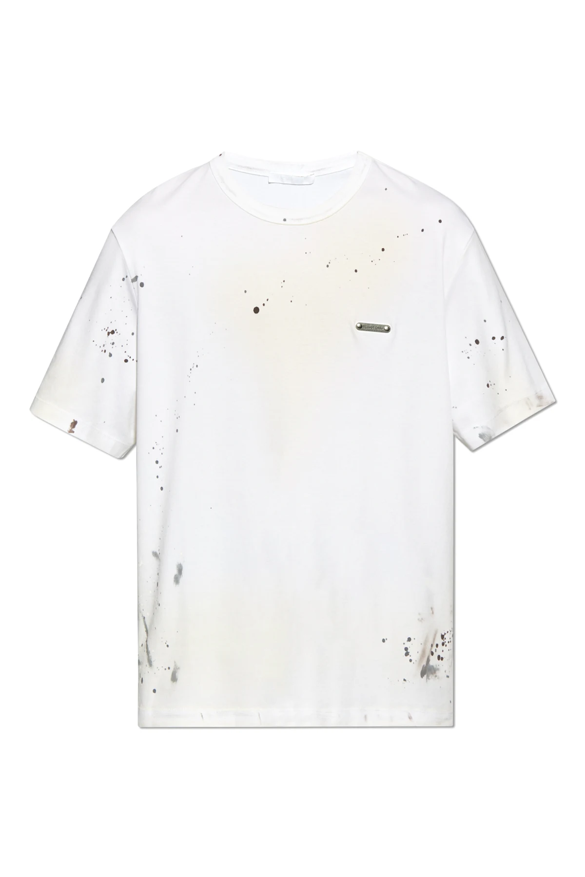 WHITE T-shirt with logo application