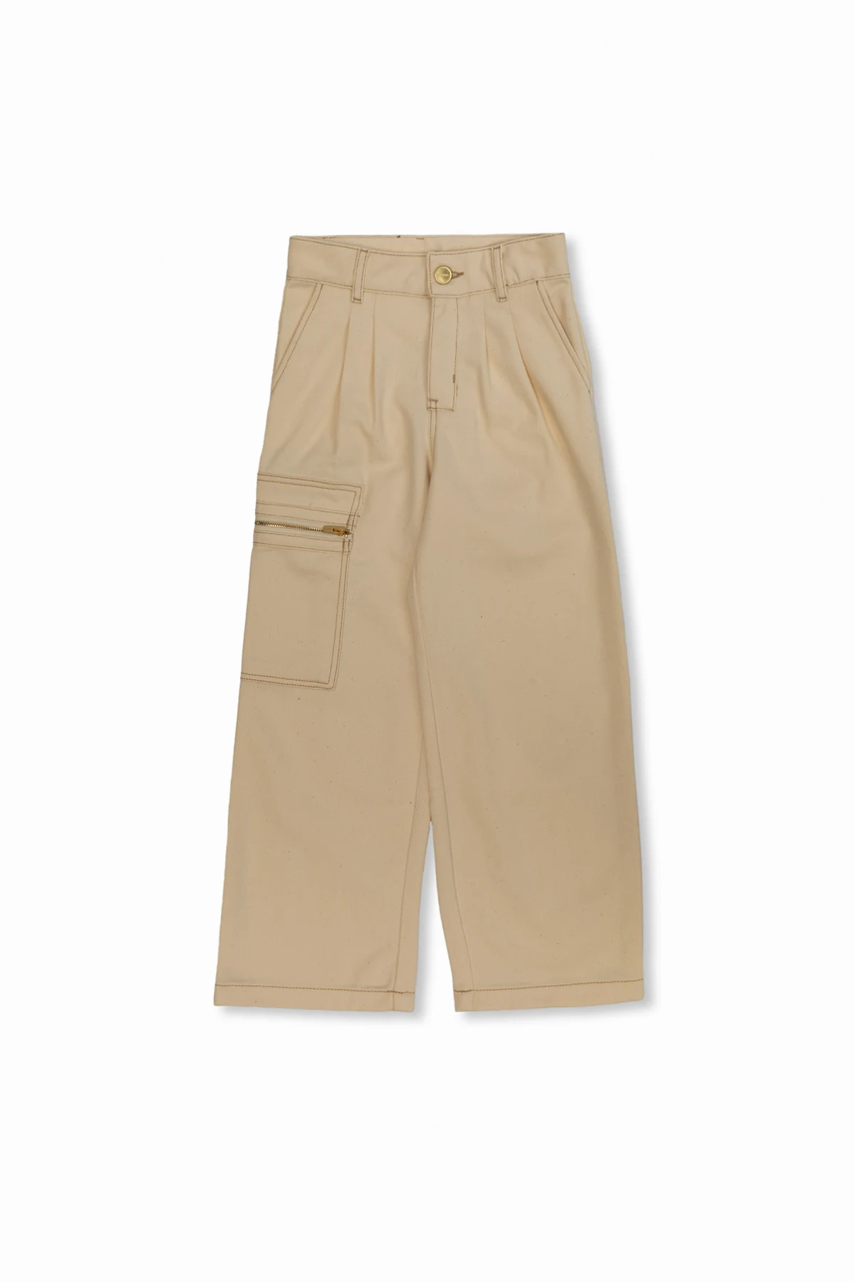 cream Jeans with wide legs