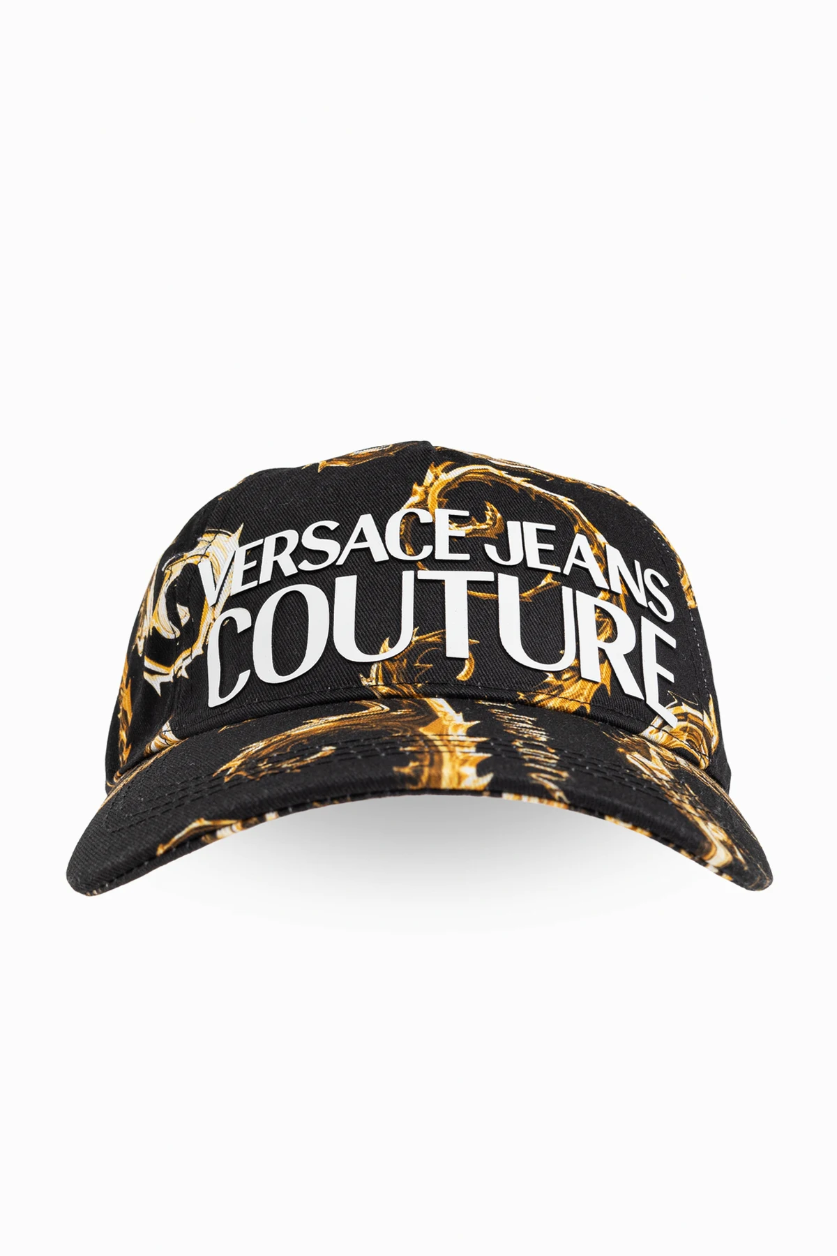 BLACK Cap with Barocco print