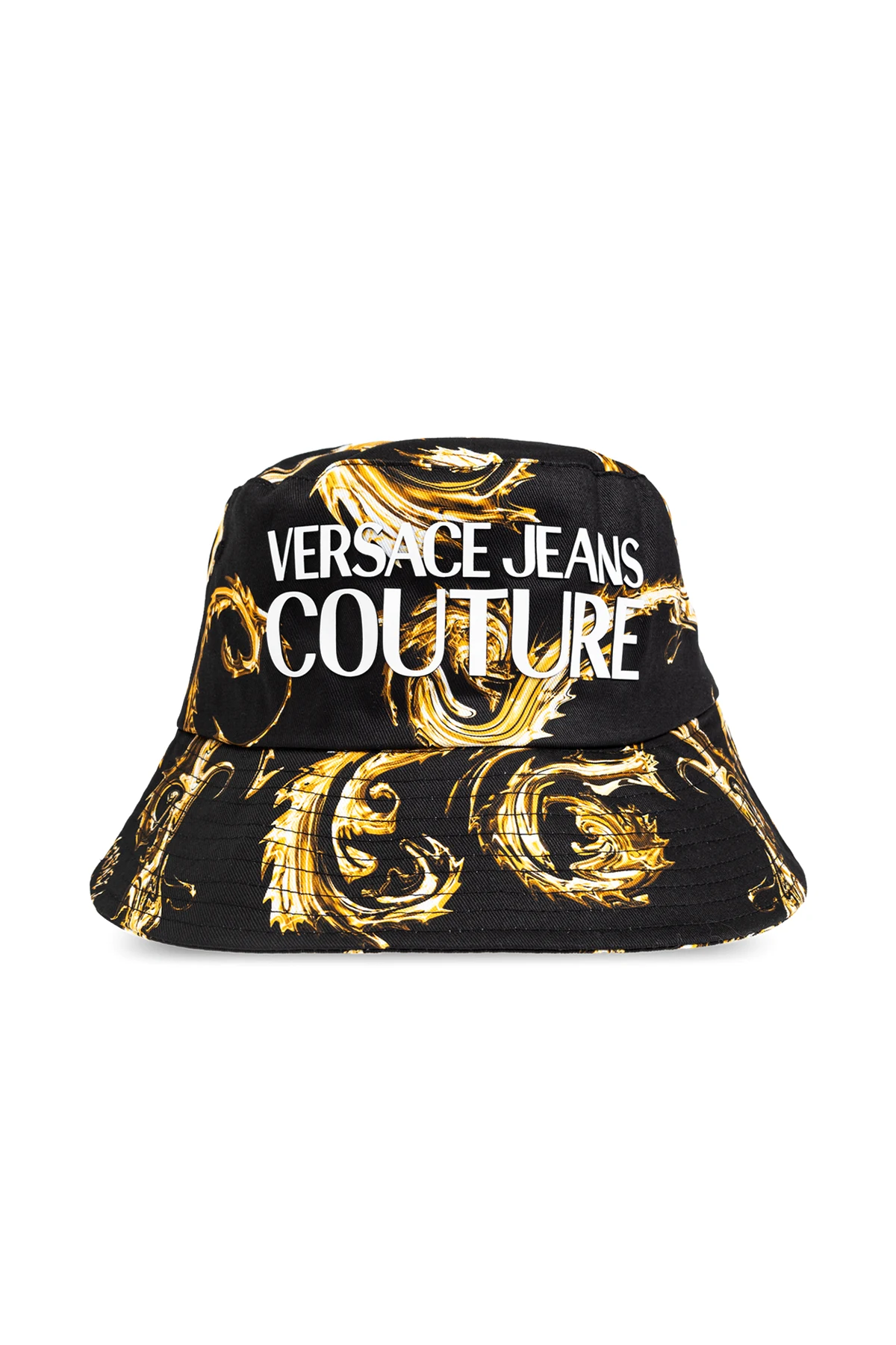 BLACK Hat with Barocco print