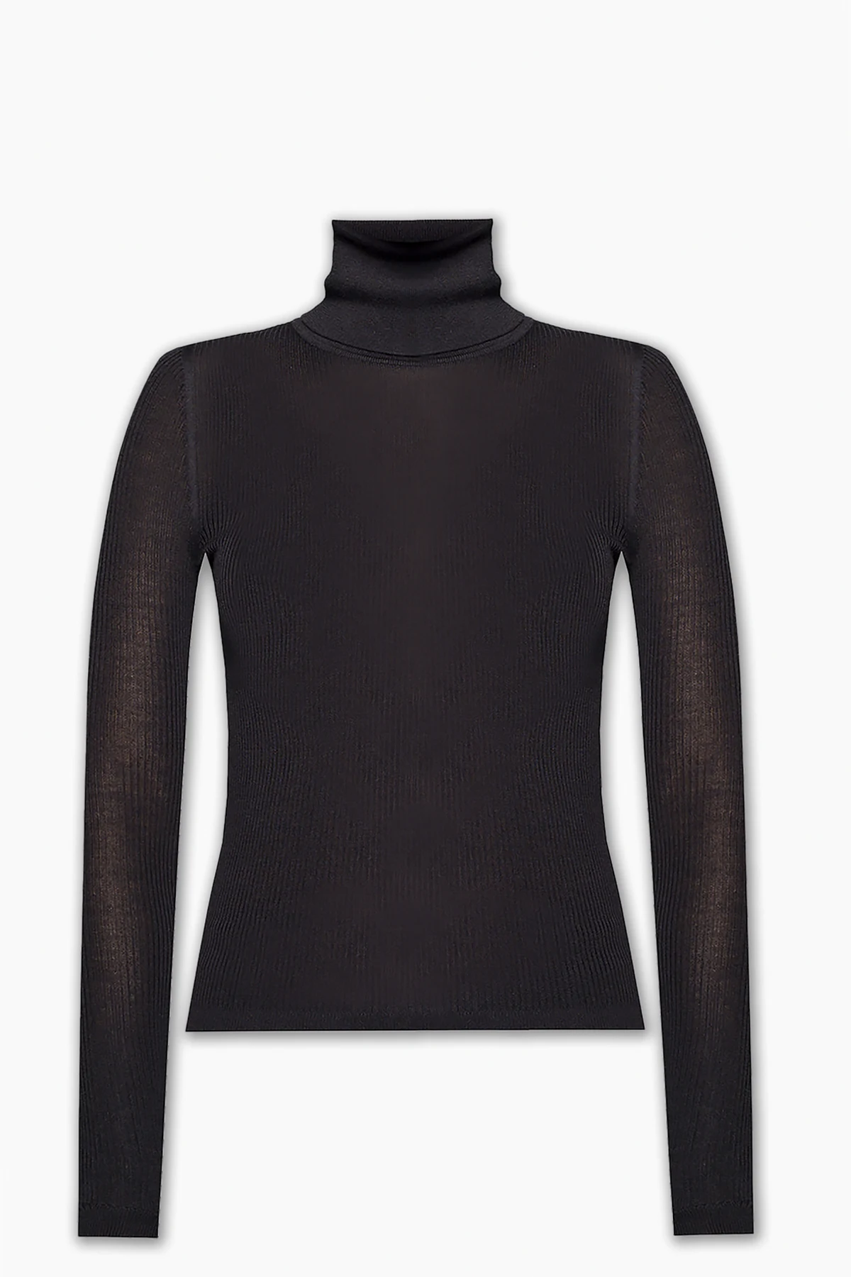 Rib-knit turtleneck sweater