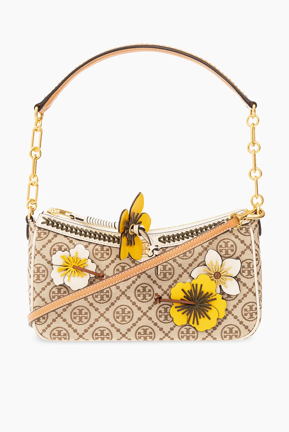 beige ‘T Monogram’ hobo bag