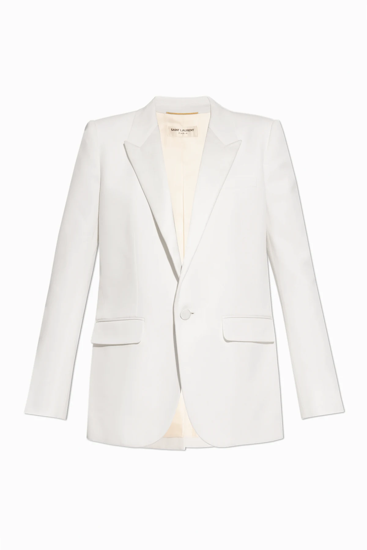 WHITE Blazer with notched lapels