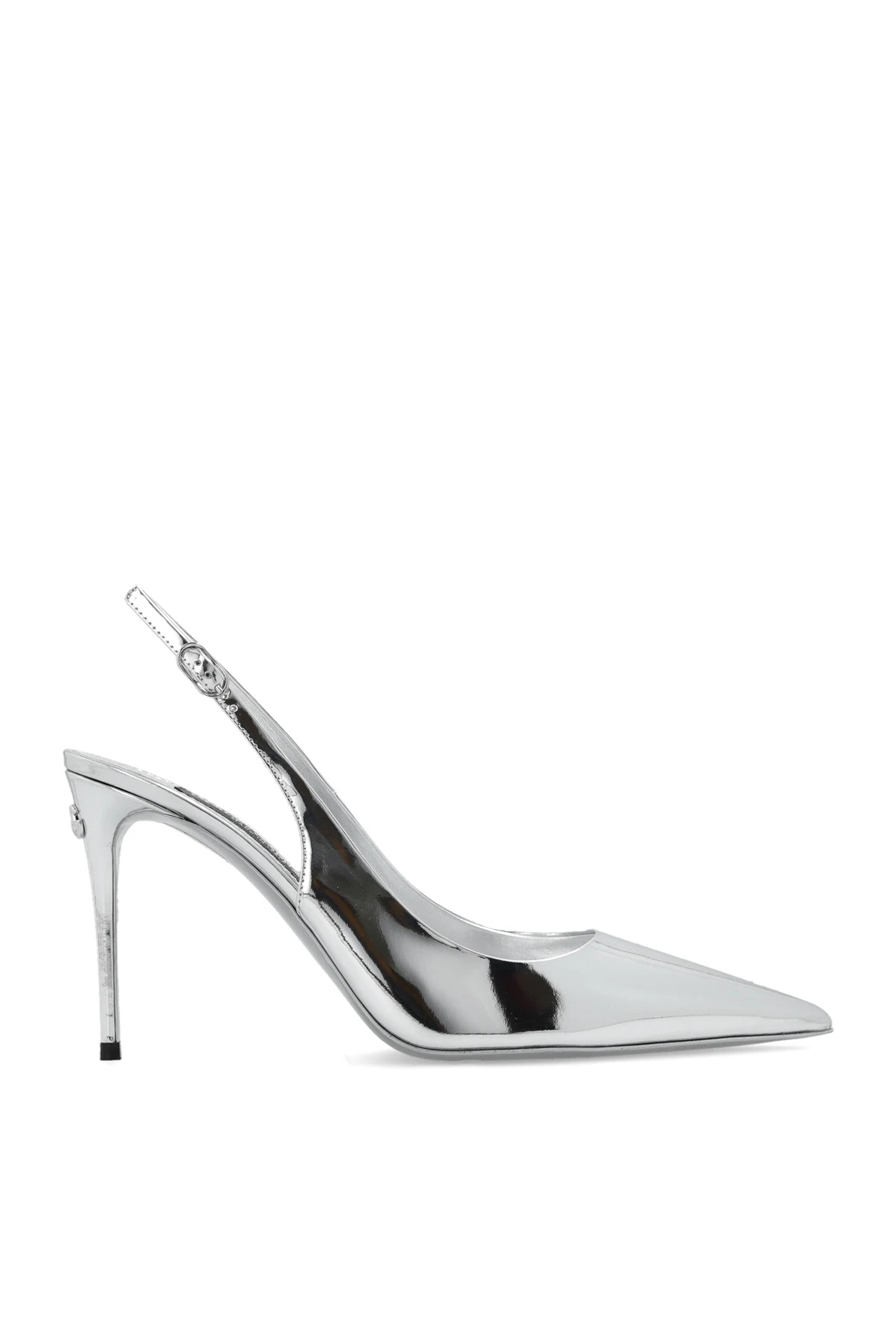 SILVER Mirror finish pumps