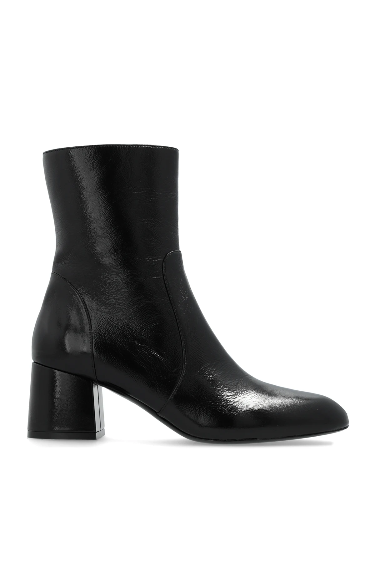 BLACK Patent leather ankle boots 'Flareblock'