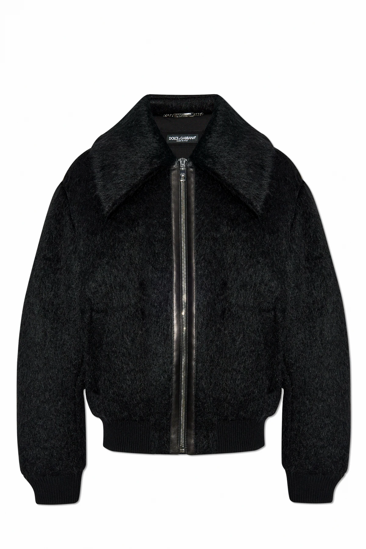 BLACK Jacket with mohair trim