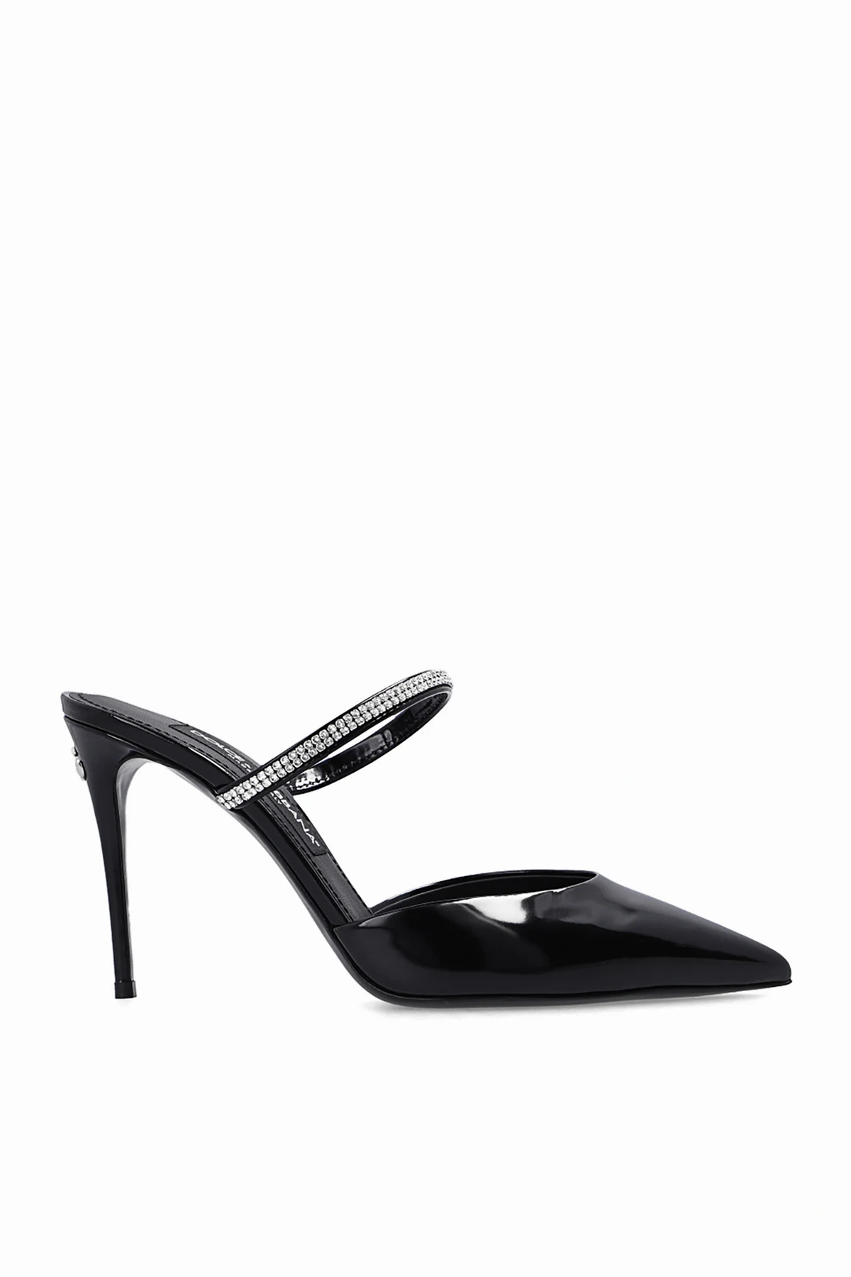 BLACK ‘Cardinale’ heeled mules