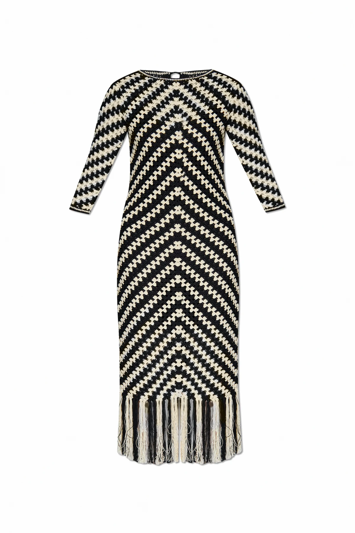 Häkelkleid mit Fransen
