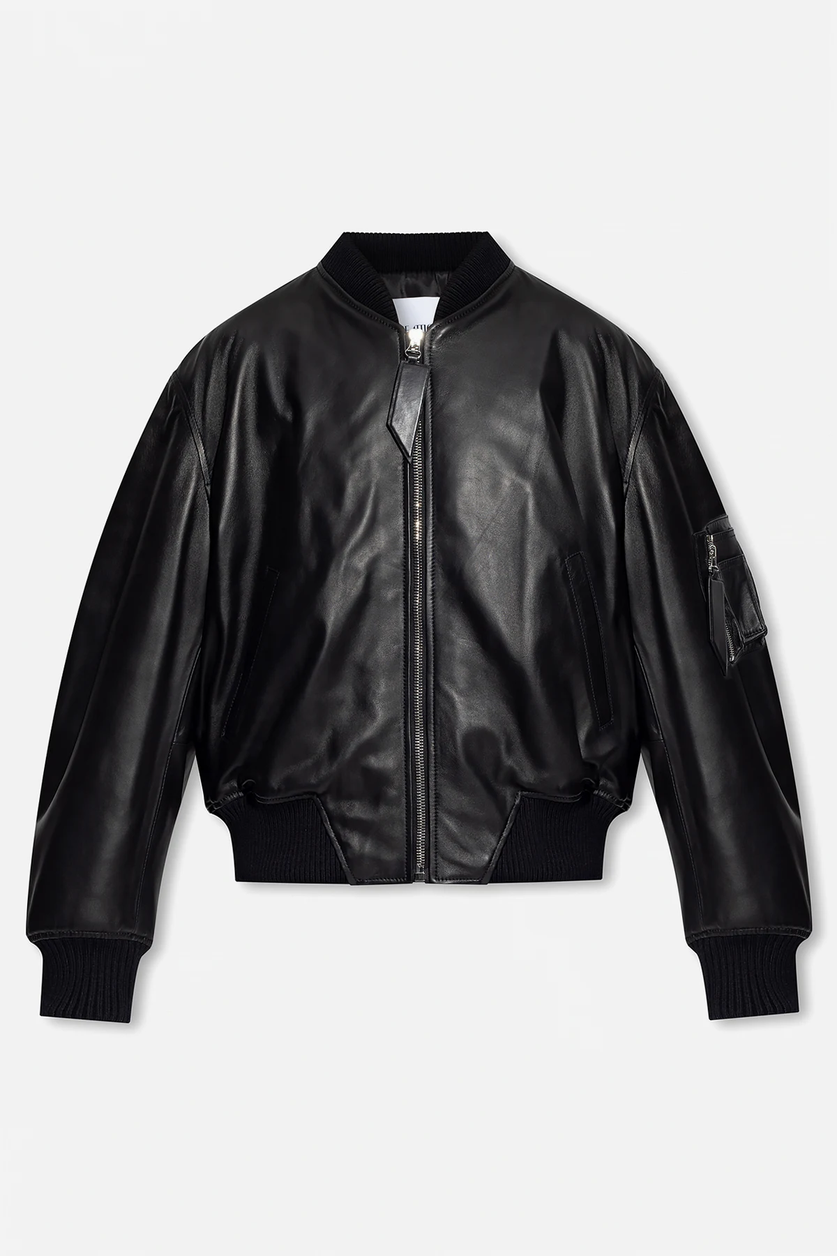 ‘Anja’ leather bomber jacket