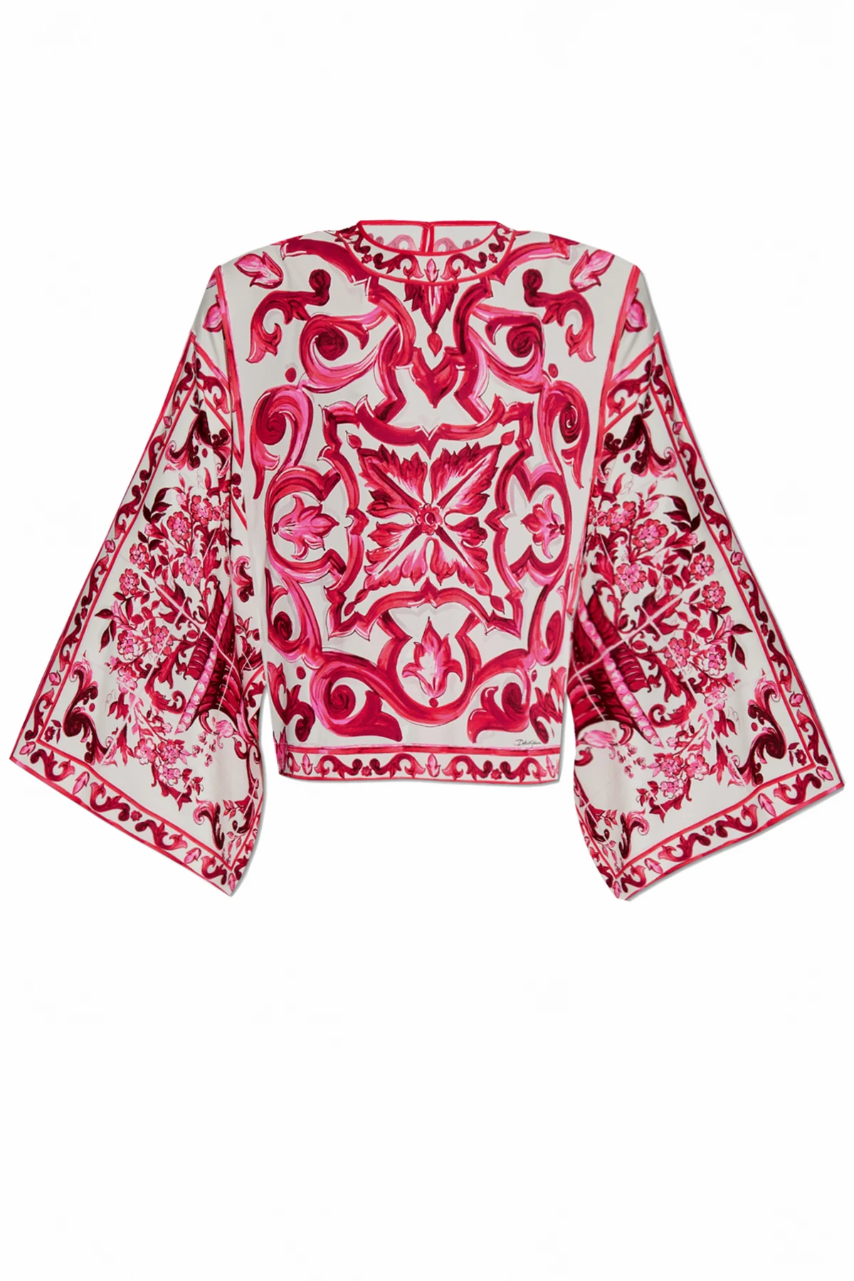 PINK Top with Majolica pattern