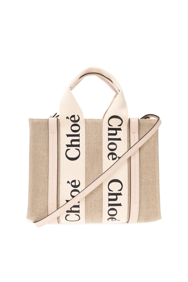 BEIGE ‘Woody Small’ shoulder bag