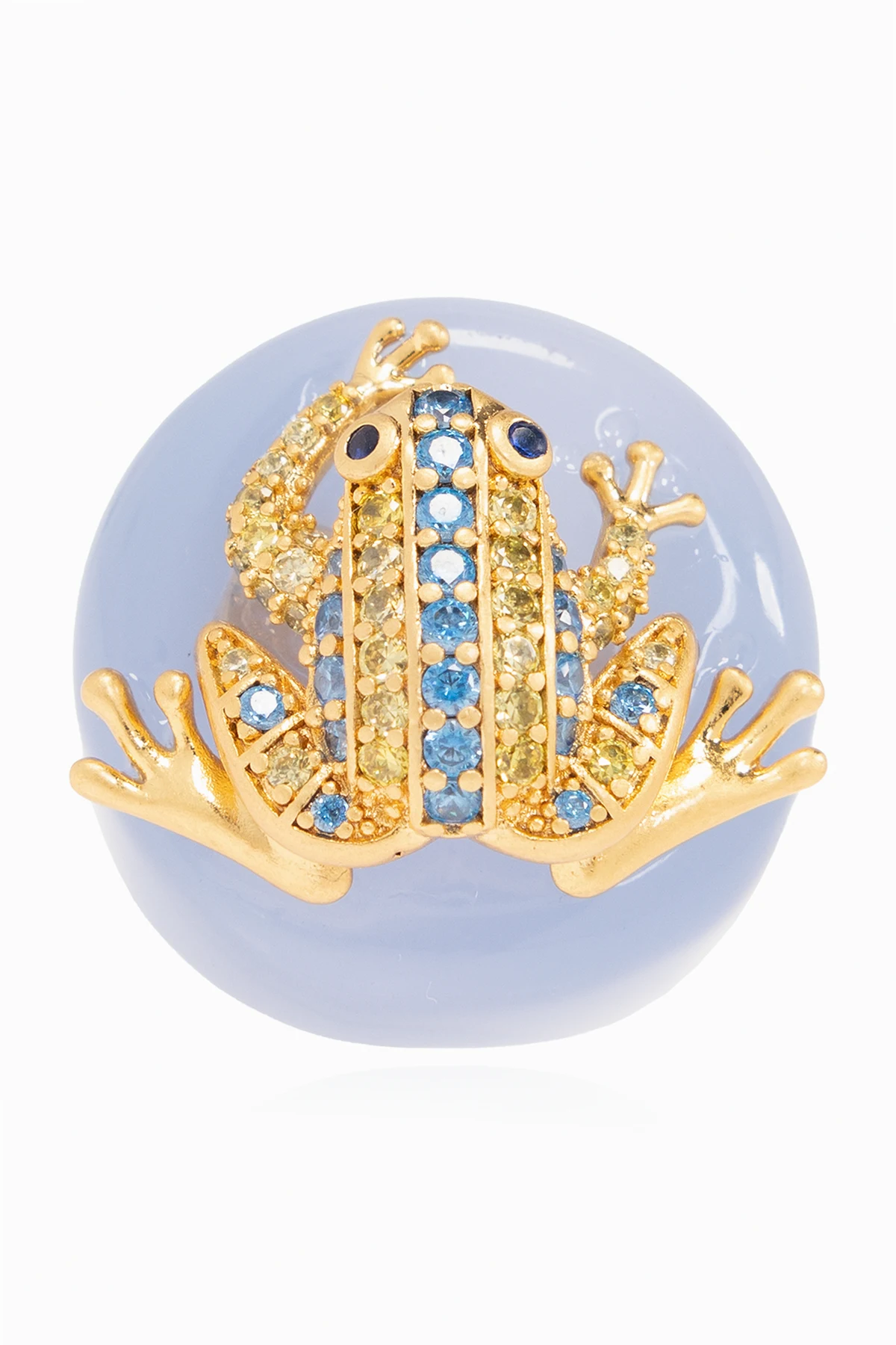 light blue Frog motif ring