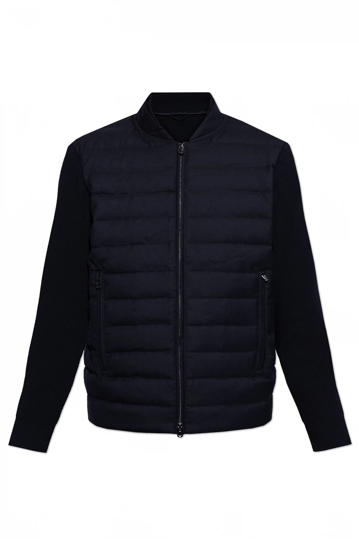 NAVY BLUE Cardigan with quilted front