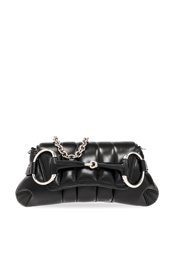 CZARNY Torba do ręki ‘Horsebit Chain Small’