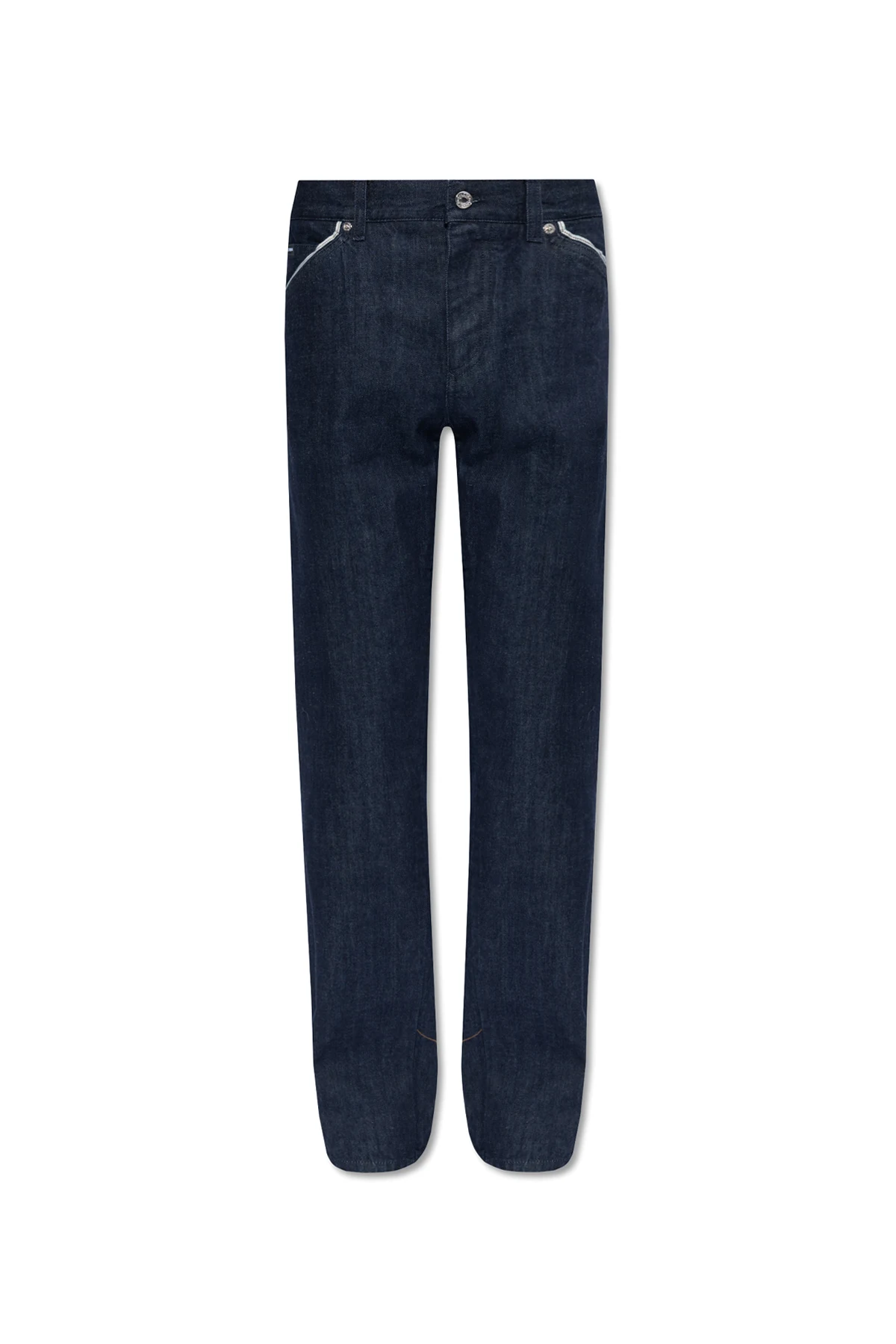 NAVY BLUE Jeans with logo appliqué