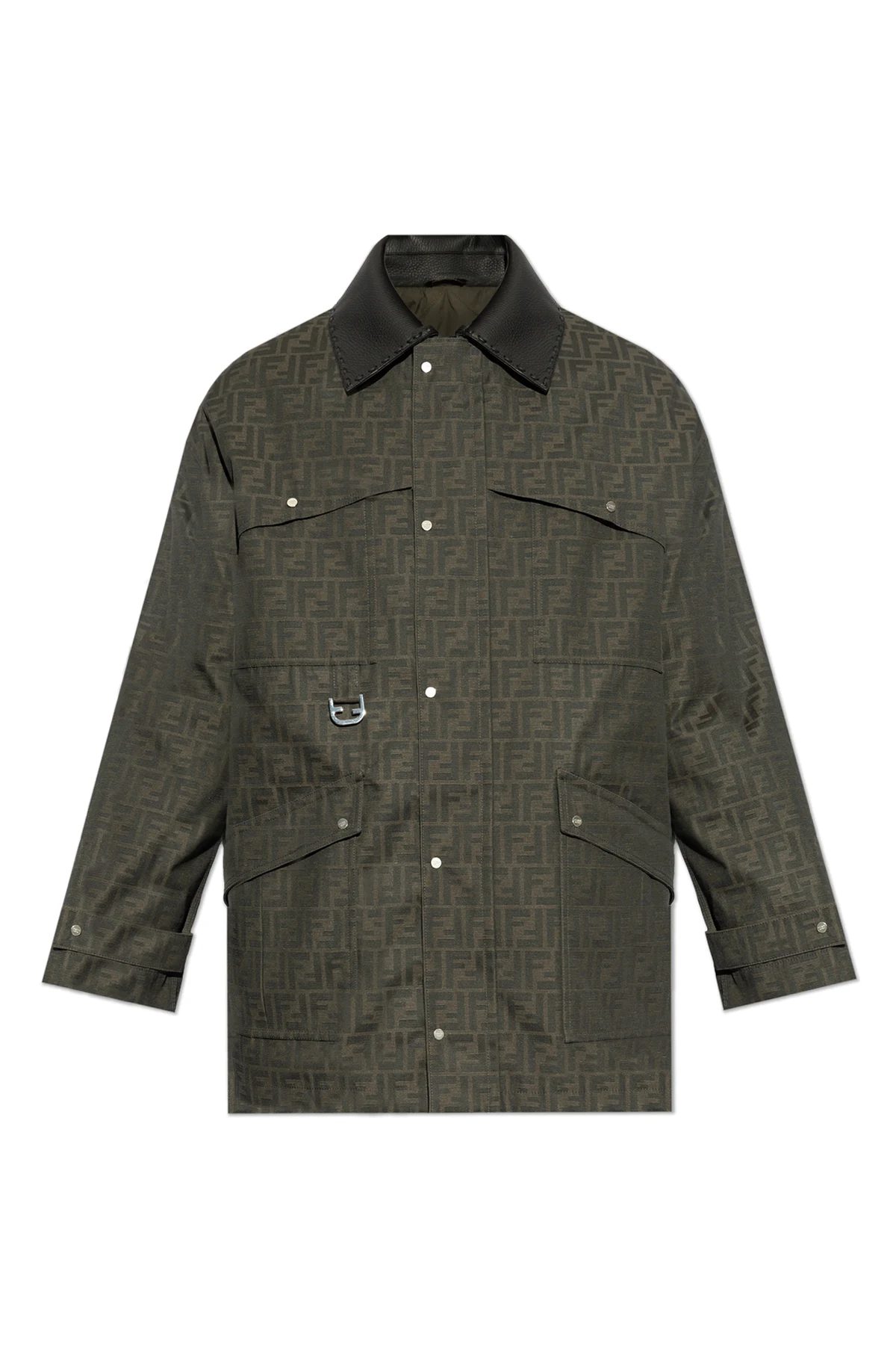 Jacke mit Lederkragen