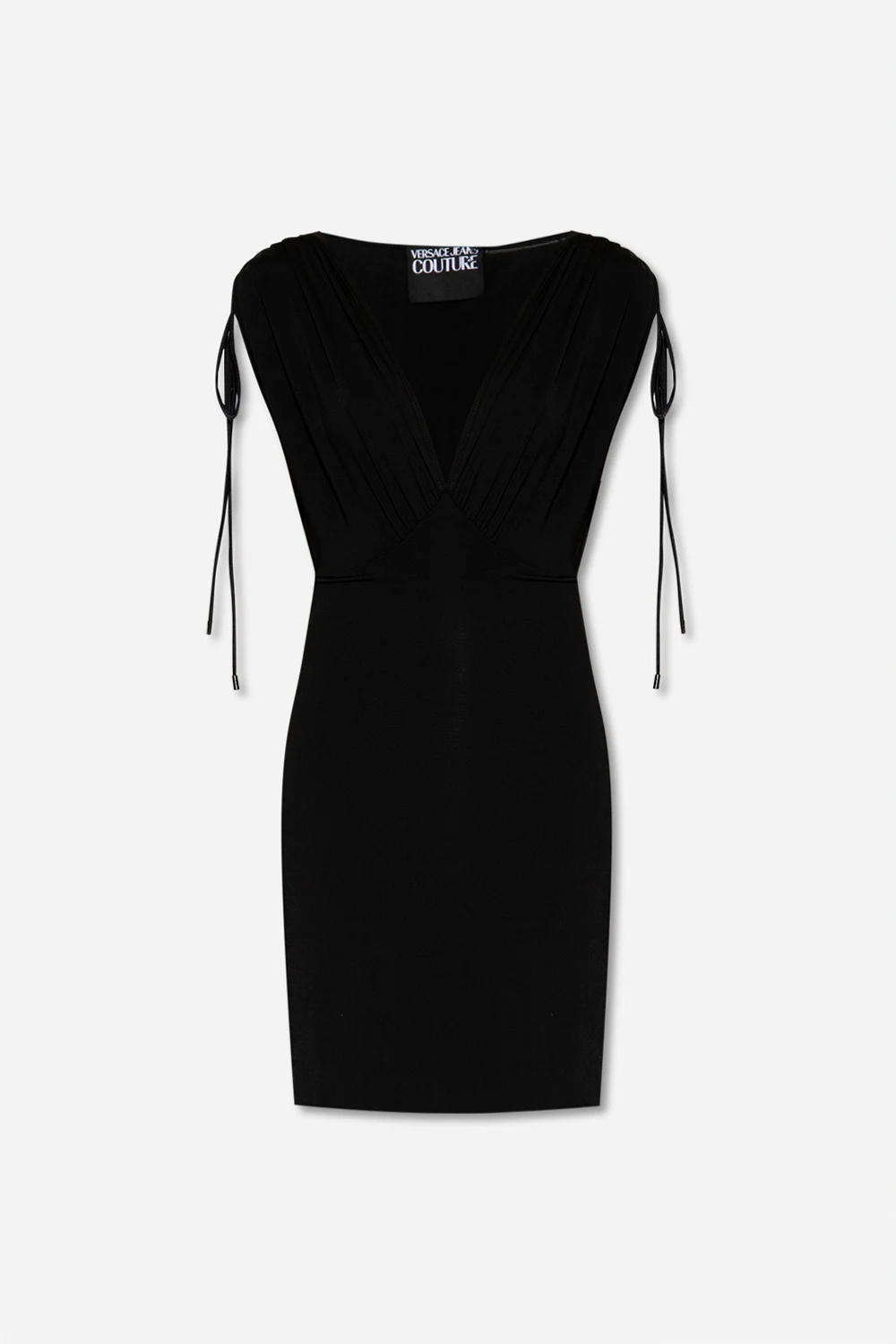 BLACK V-neck dress