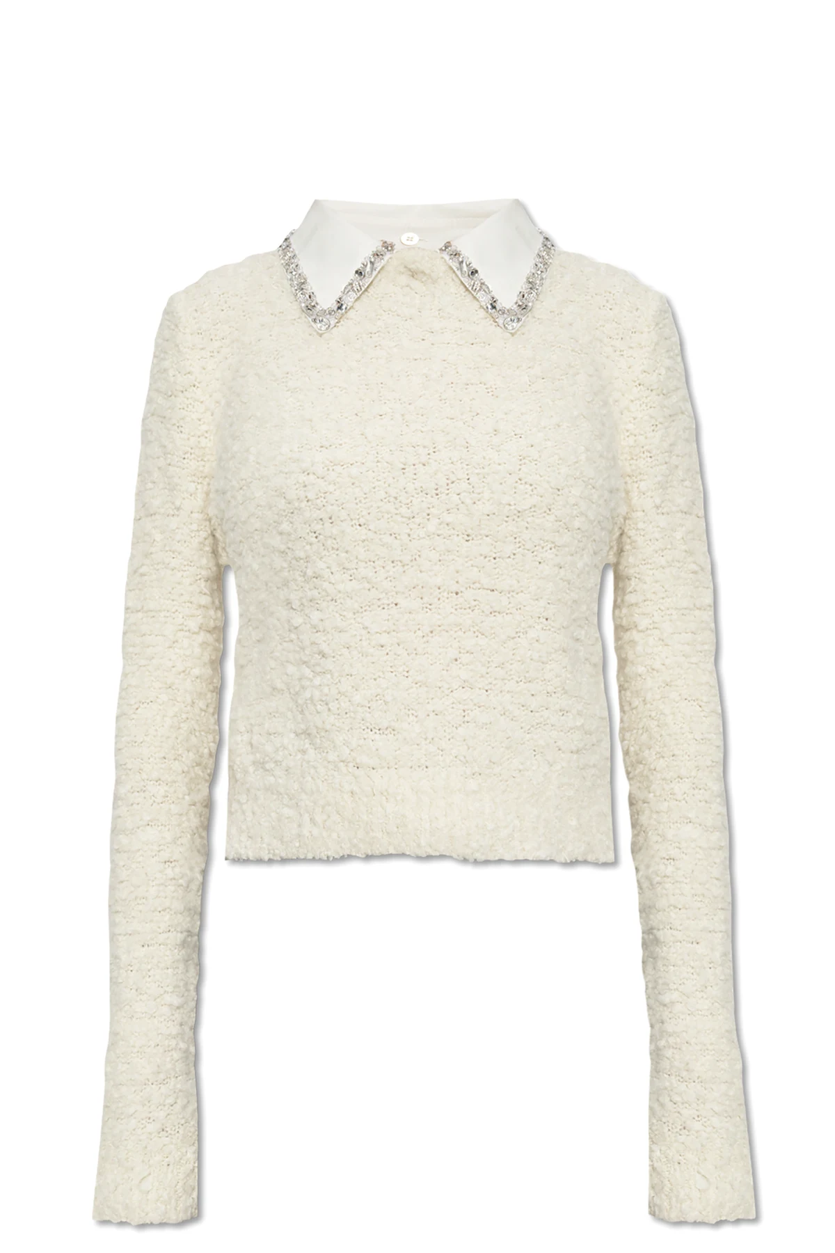 Pullover mit abnehmbarem Kragen