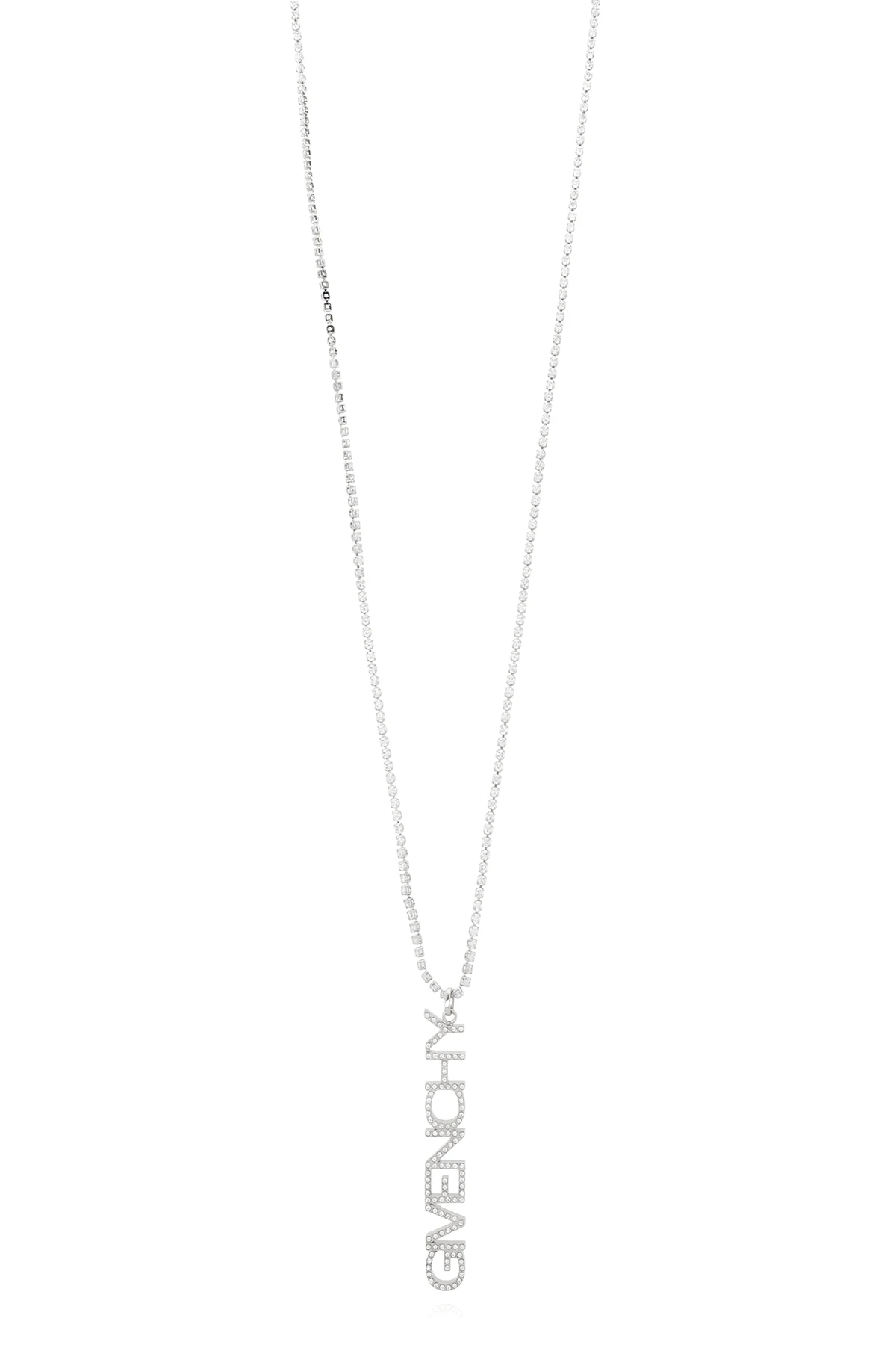 SILVER Brass necklace with logo