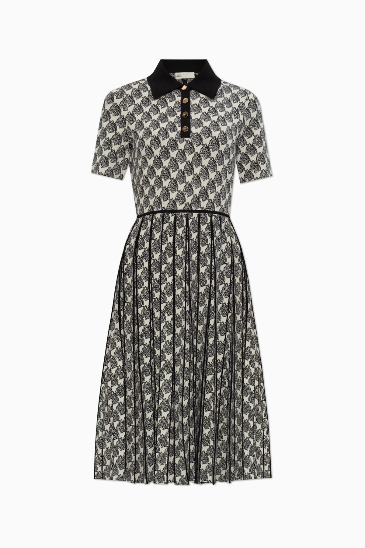 BLACK Patterned dress by Tory Burch