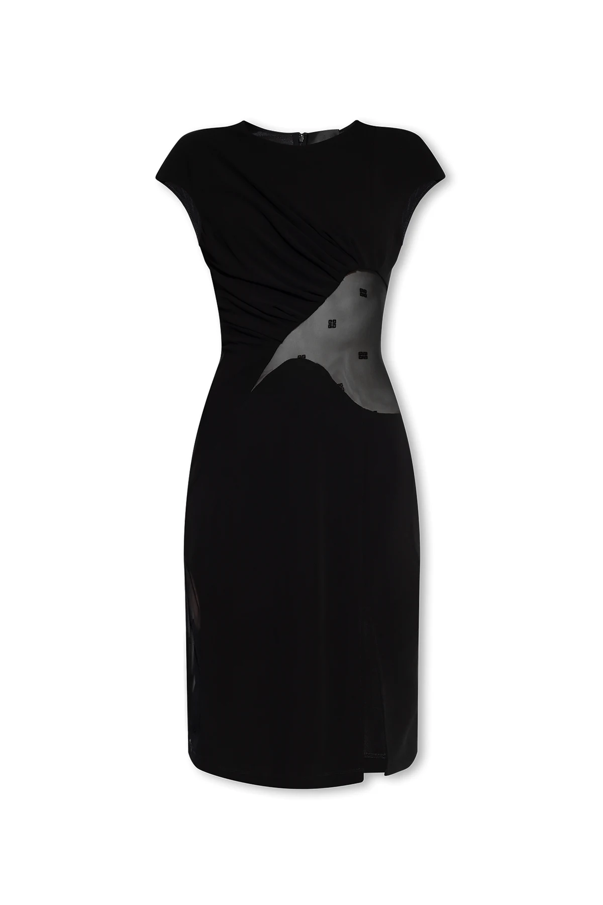 Dress with sheer insert