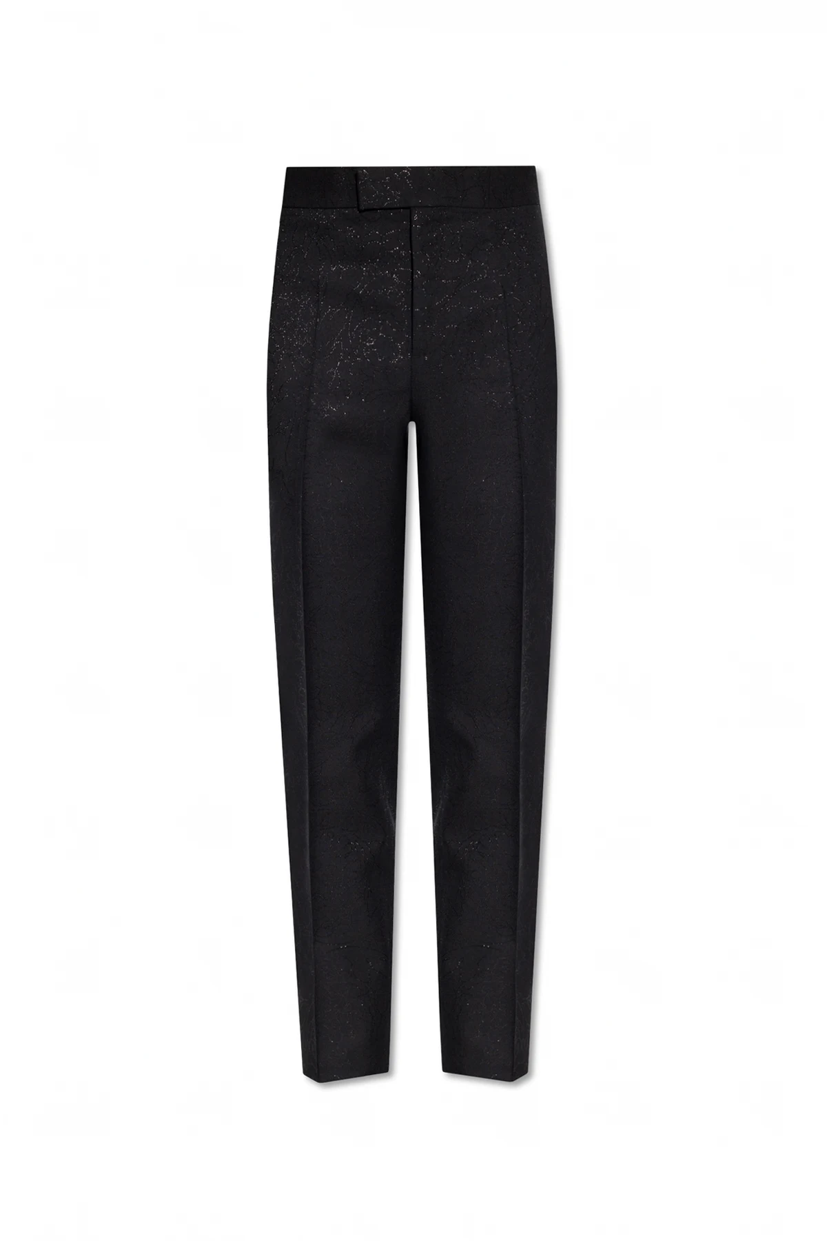 BLACK Wool trousers with lurex yarn