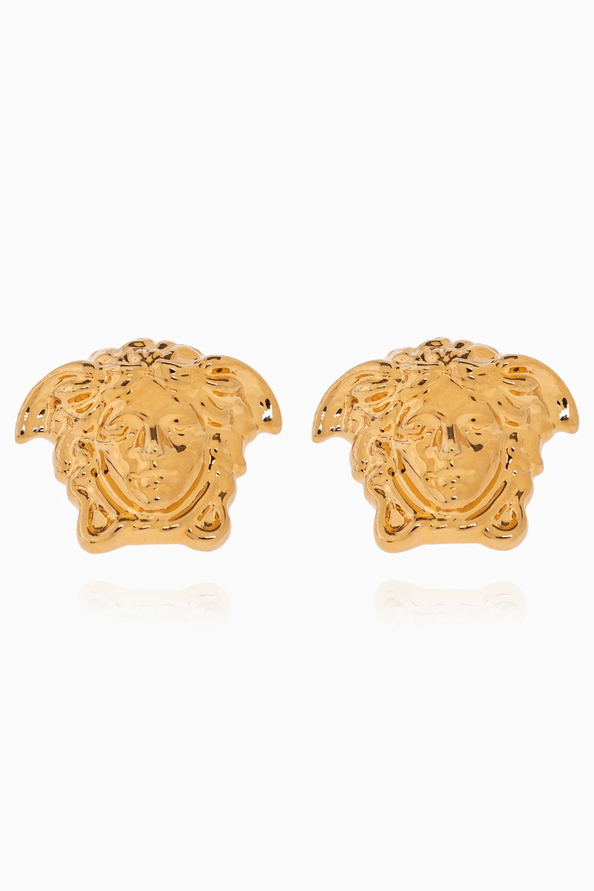 GOLD Medusa head shaped earrings