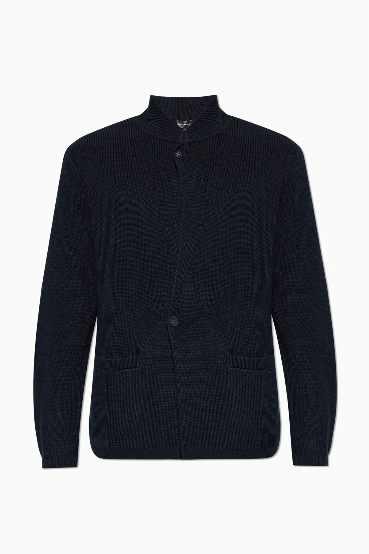 NAVY BLUE Cardigan with collar