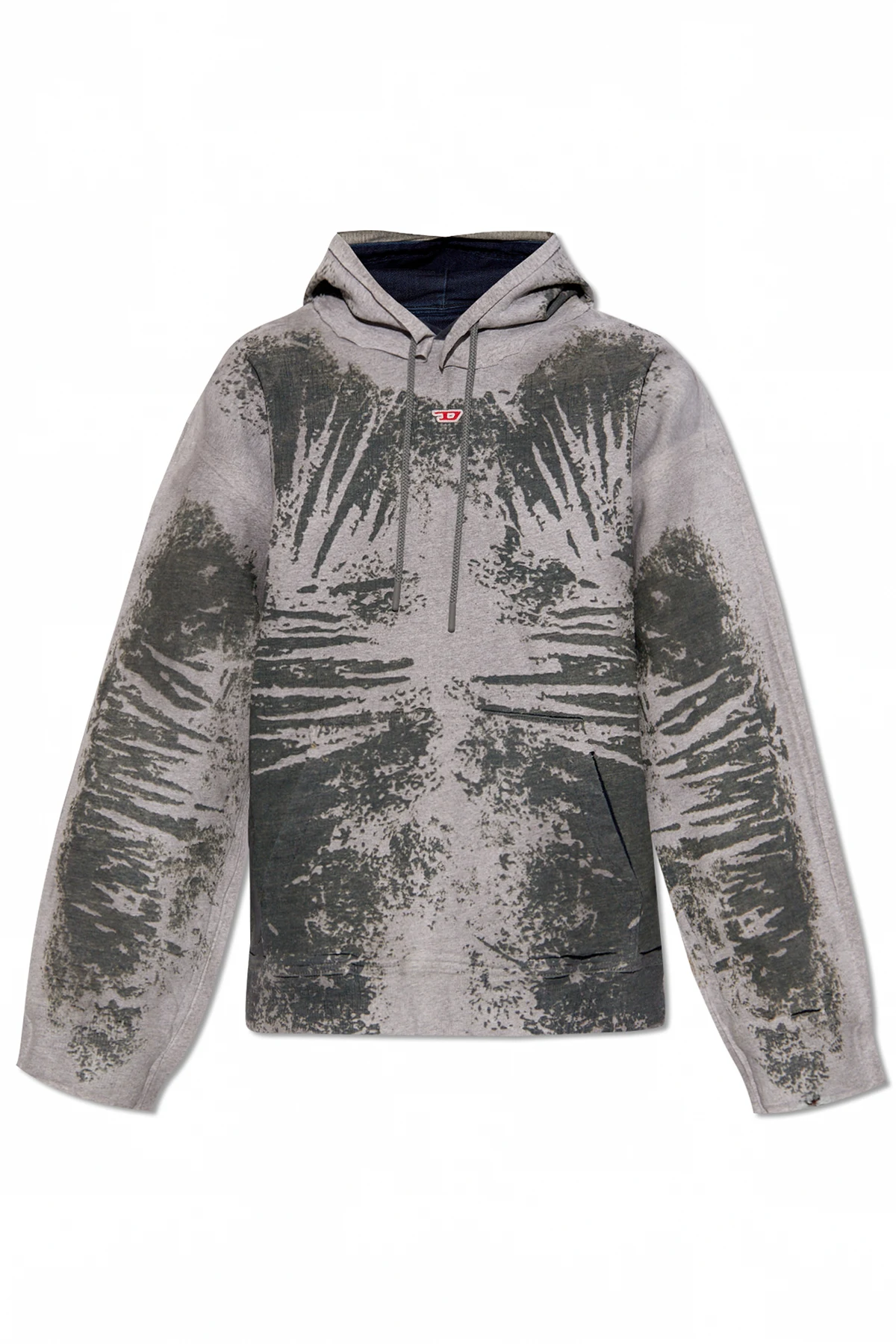 GREY Hoodie 'D-UM-RIB-S'