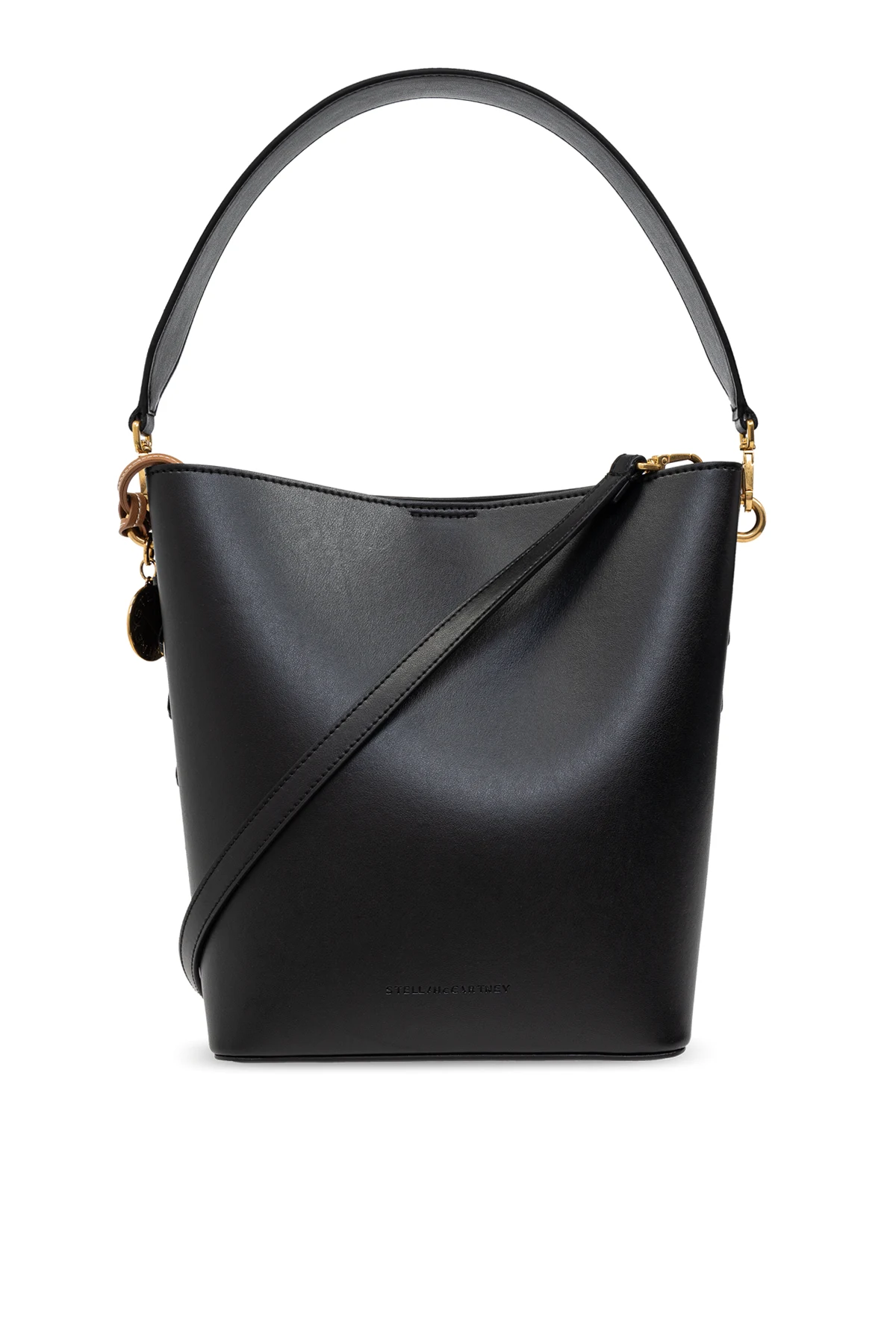 BLACK Stella McCartney `Frayme` Bucket Bag