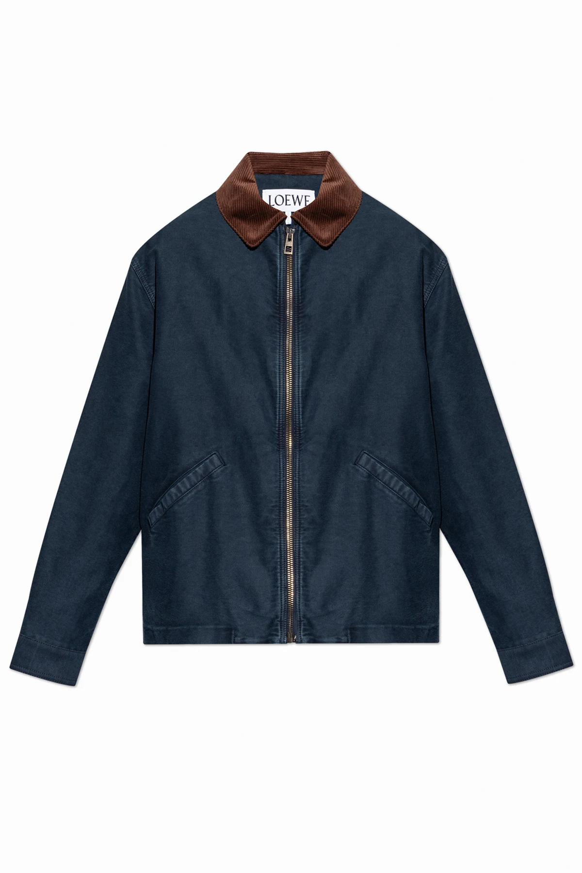 NAVY BLUE Jacket with corduroy collar