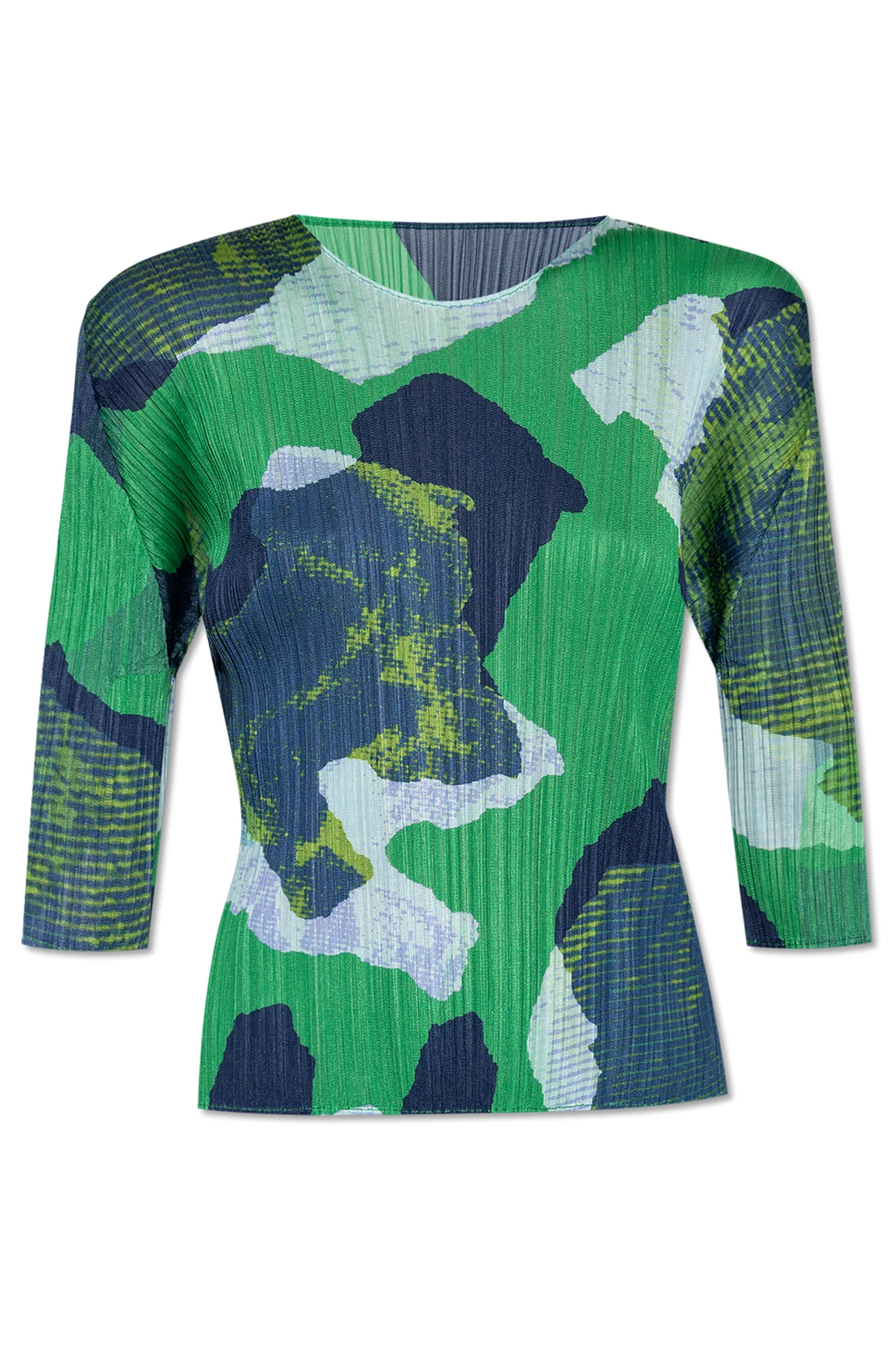 Plissiertes Oberteil mit Druck